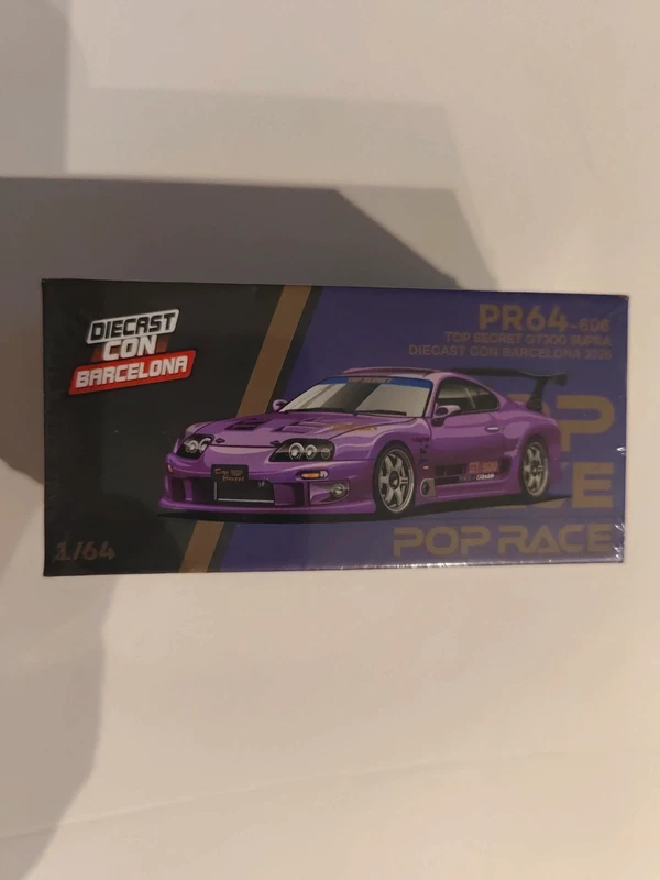 Pop race top secreto gt3000 supra Diecast con Barcelona 2026