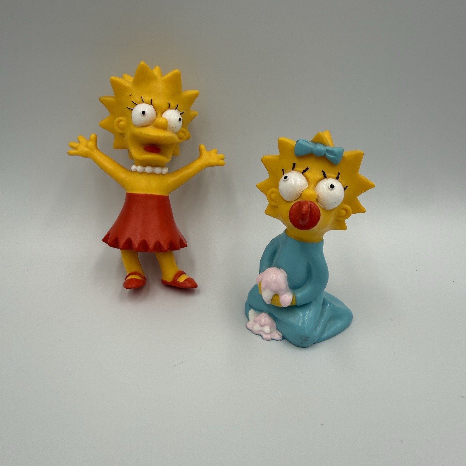 Vintage 1990 Simpsons Lisa And Maggie PVC Figurines