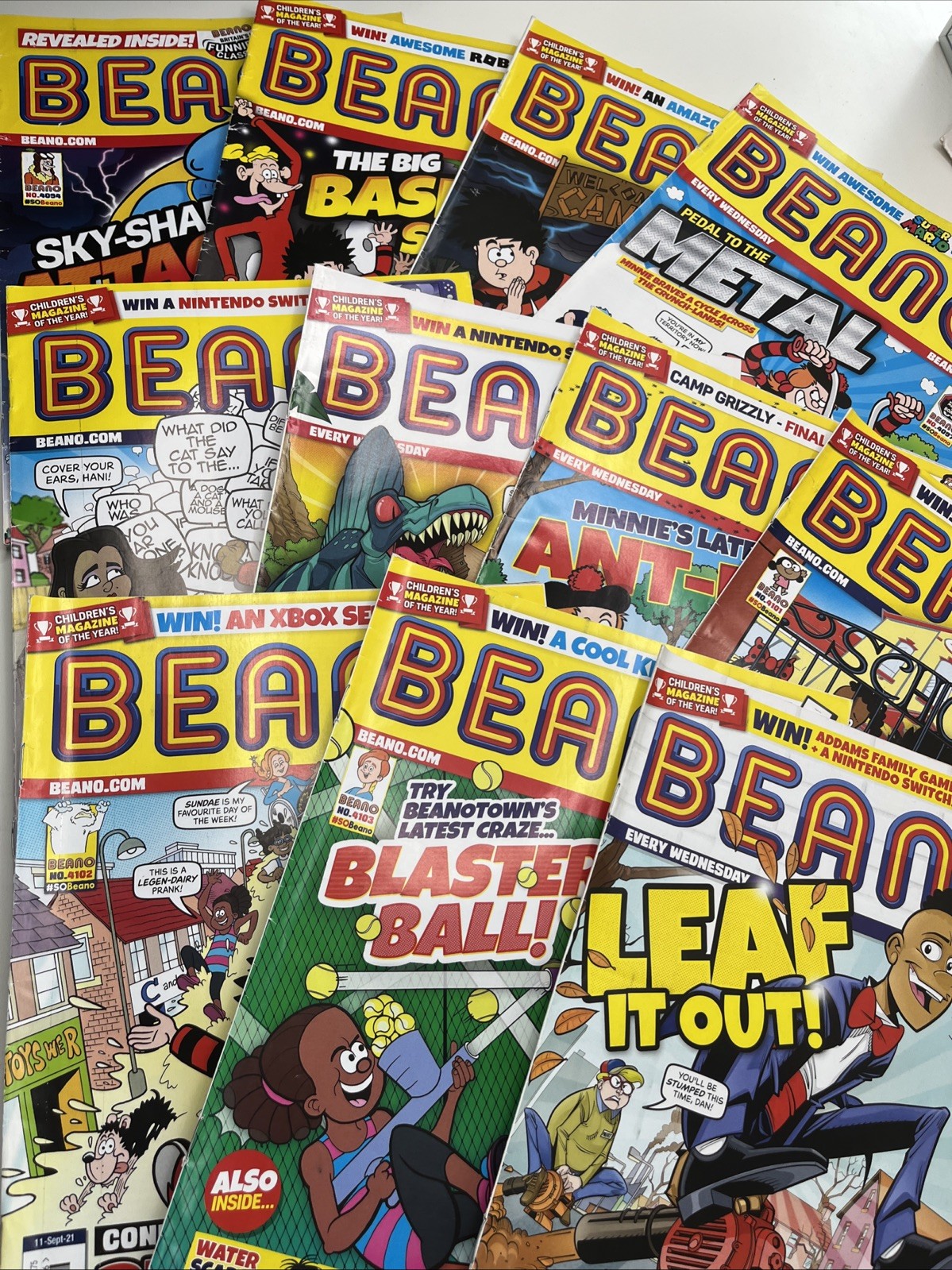 11 x BEANO COMICS  2021 Consecutive Issues Bundle / Job Lot - Dennis the Menace