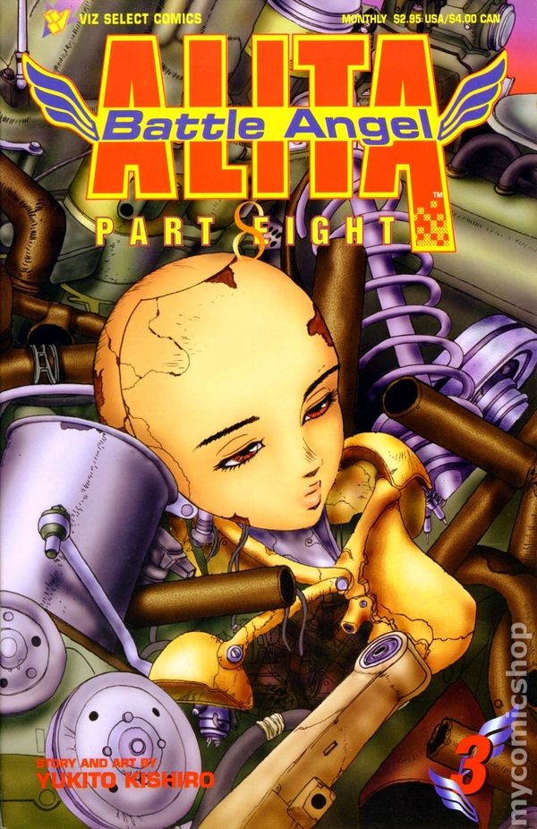 Angelo da Battaglia Alita Parte 8 #3 FN+ 6.5 1997 Immagine Stock