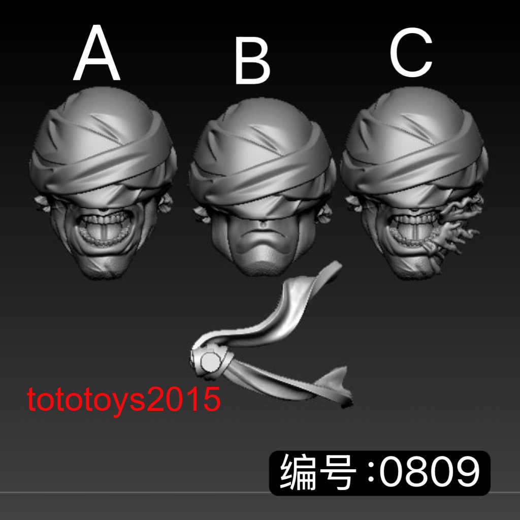 1:6 1:12 1:18 fumetti testa di Daredevil scolpita per corpo action figure 12" 6" 3,75"