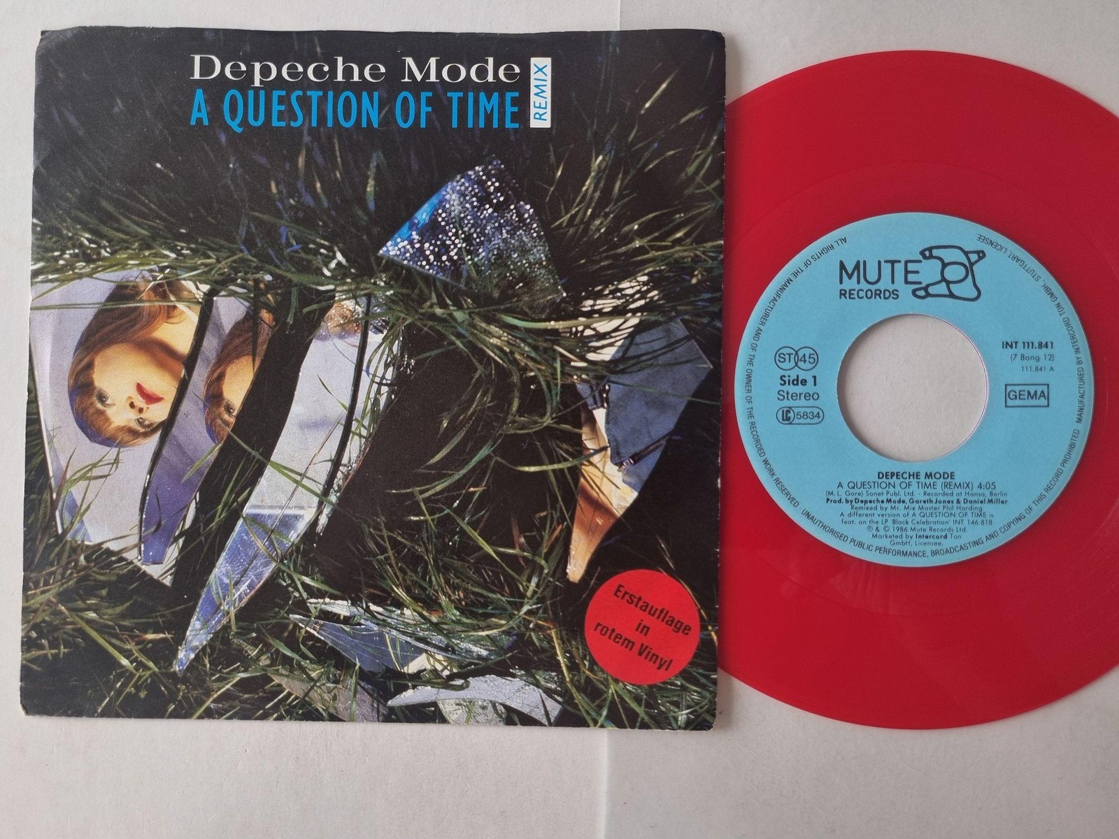 Depeche Mode - A Question Of Time 7'' Germany LIMITED RED VINYL