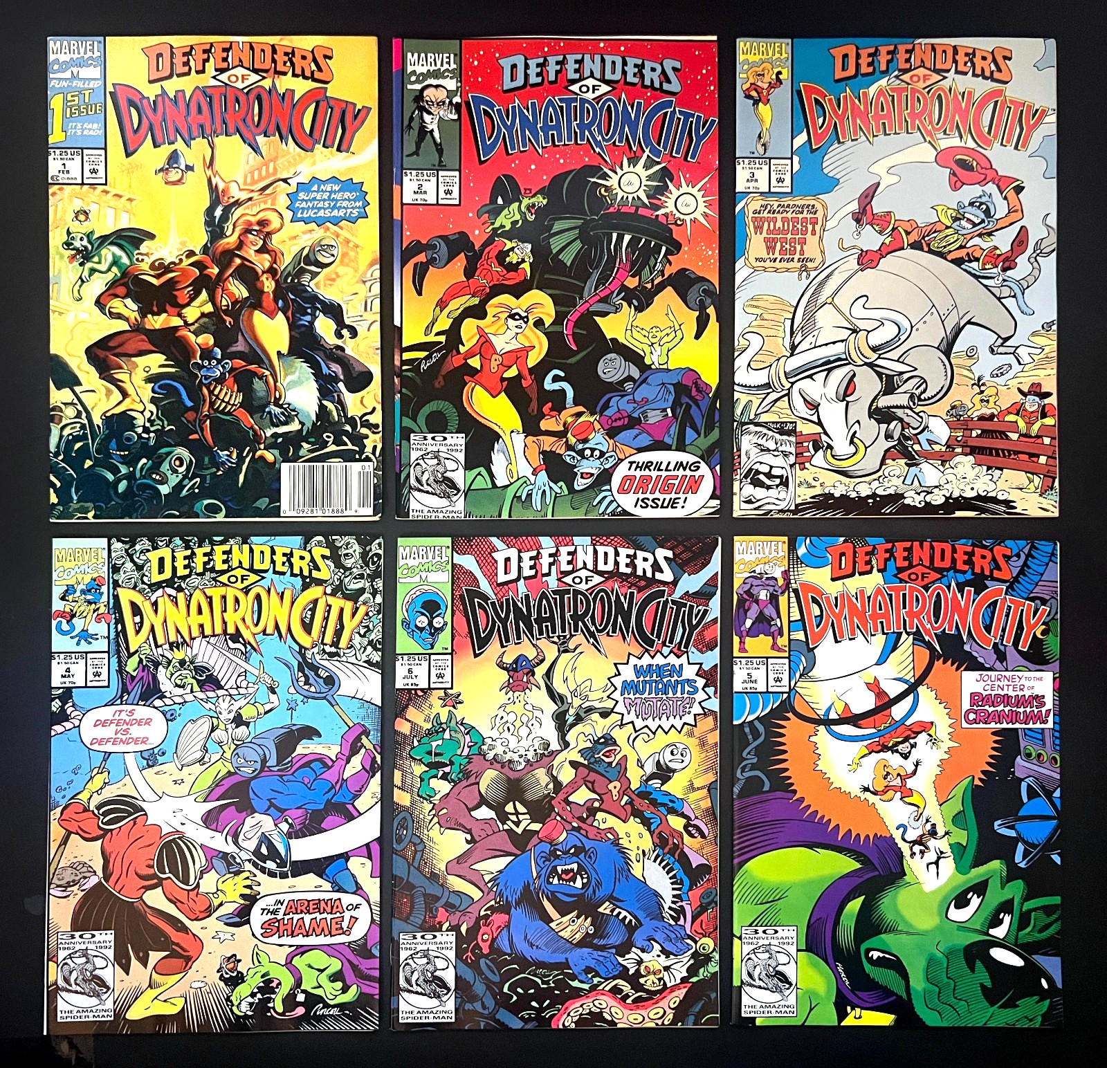 DEFENDERS OF DYNATRON CITY #1 Hi Grade Complete Set #1 Newssstand Marvel 1992