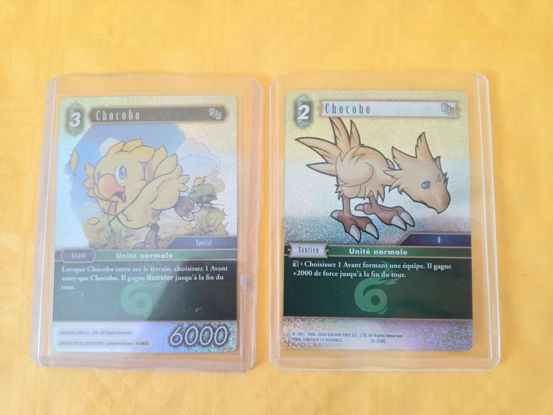 Lot 2 Cartes FFTCG - Duo Chocobo - Foil & Communes (Opus IV & Opus XV - FR)