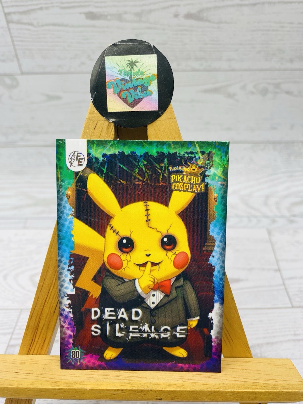 Pikachu as Cosplay Dead Silence Pop Culture Horror Fan Art Card Lazer Holo