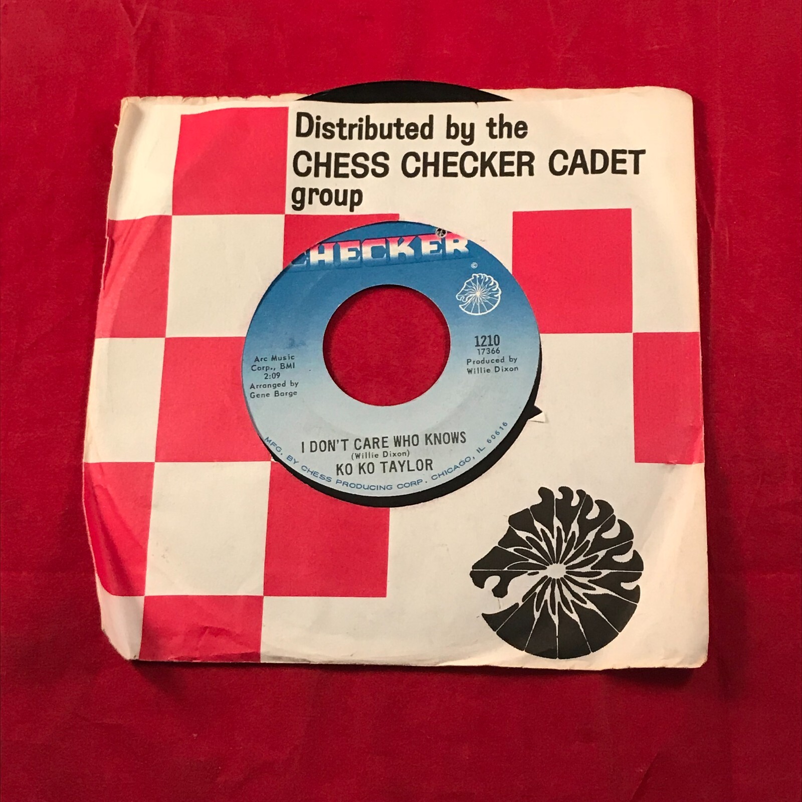 KOKO TAYLOR  I Don't Care Who Knows 1968 USA 7" Vinyl single Ko Ko original 45