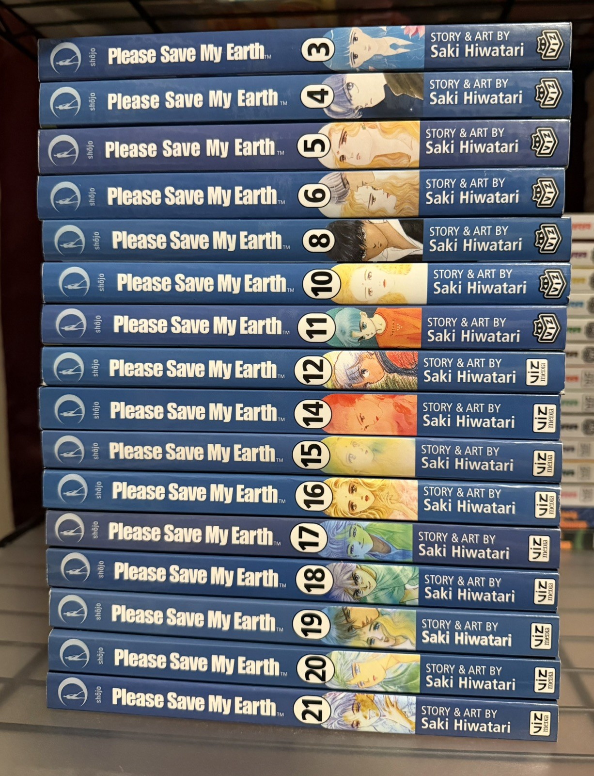 Please Save My Earth manga inglese lotto volumi 3-6, 8, 10-12, 14-21