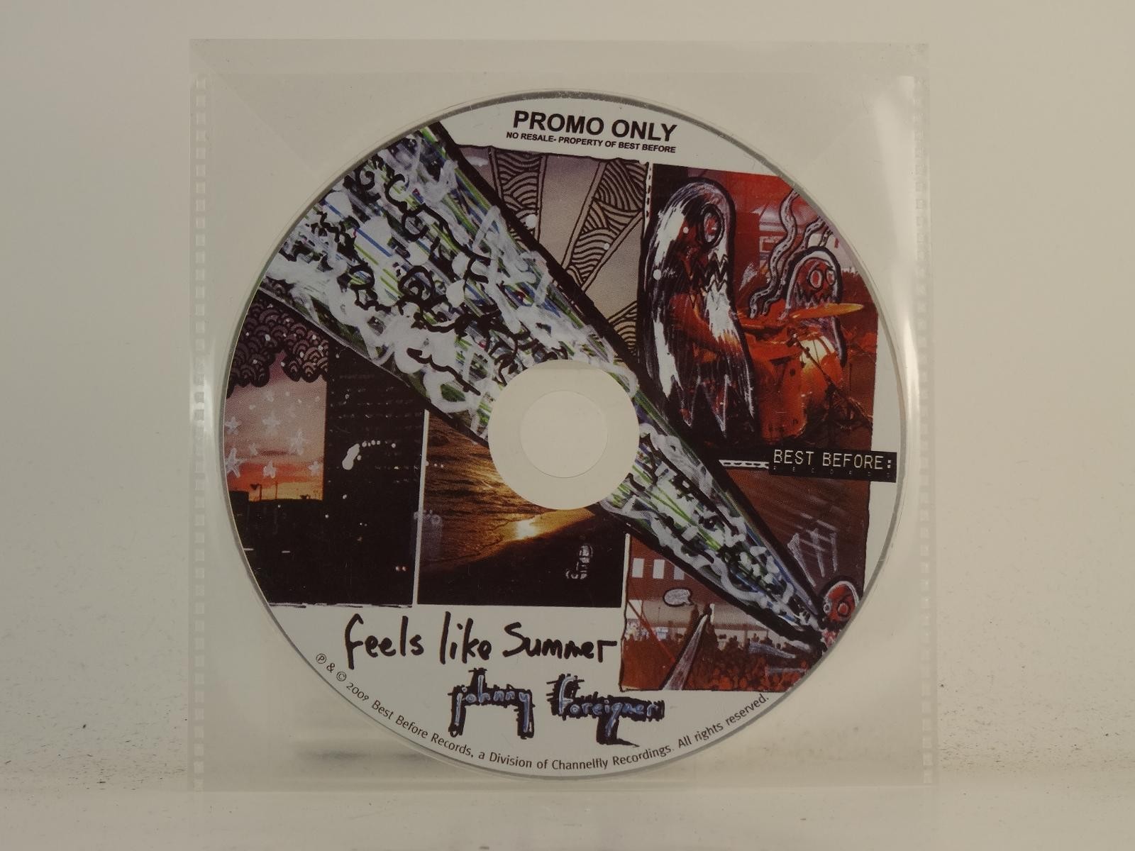 JOHNNY FOREIGNER FEELS LIKE SUMMER (H1) 1 Track Promo CD Single including Plasti
