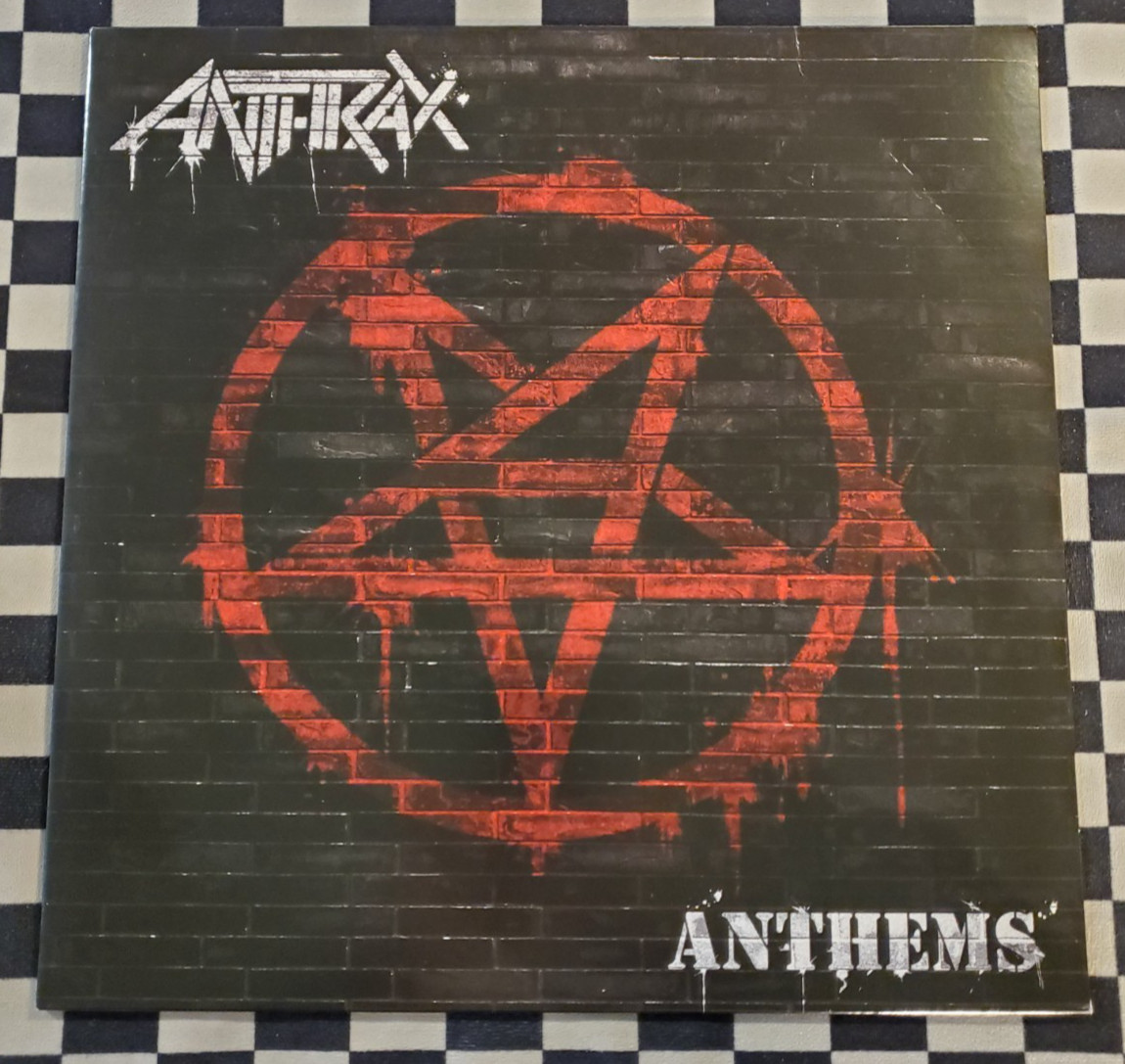 Anthems EP by Anthrax clear w/ black/red splatter vinyl 2013 NM/EX Megaforce