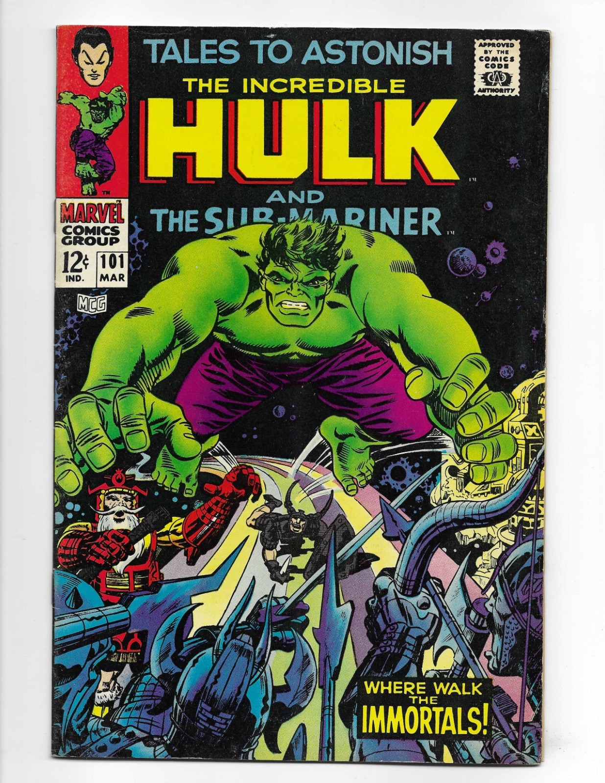 Tales To Astonish 101 1968 Marvel Comics F/VF 7.0 Hulk Loki Sub-Mariner Heimdall