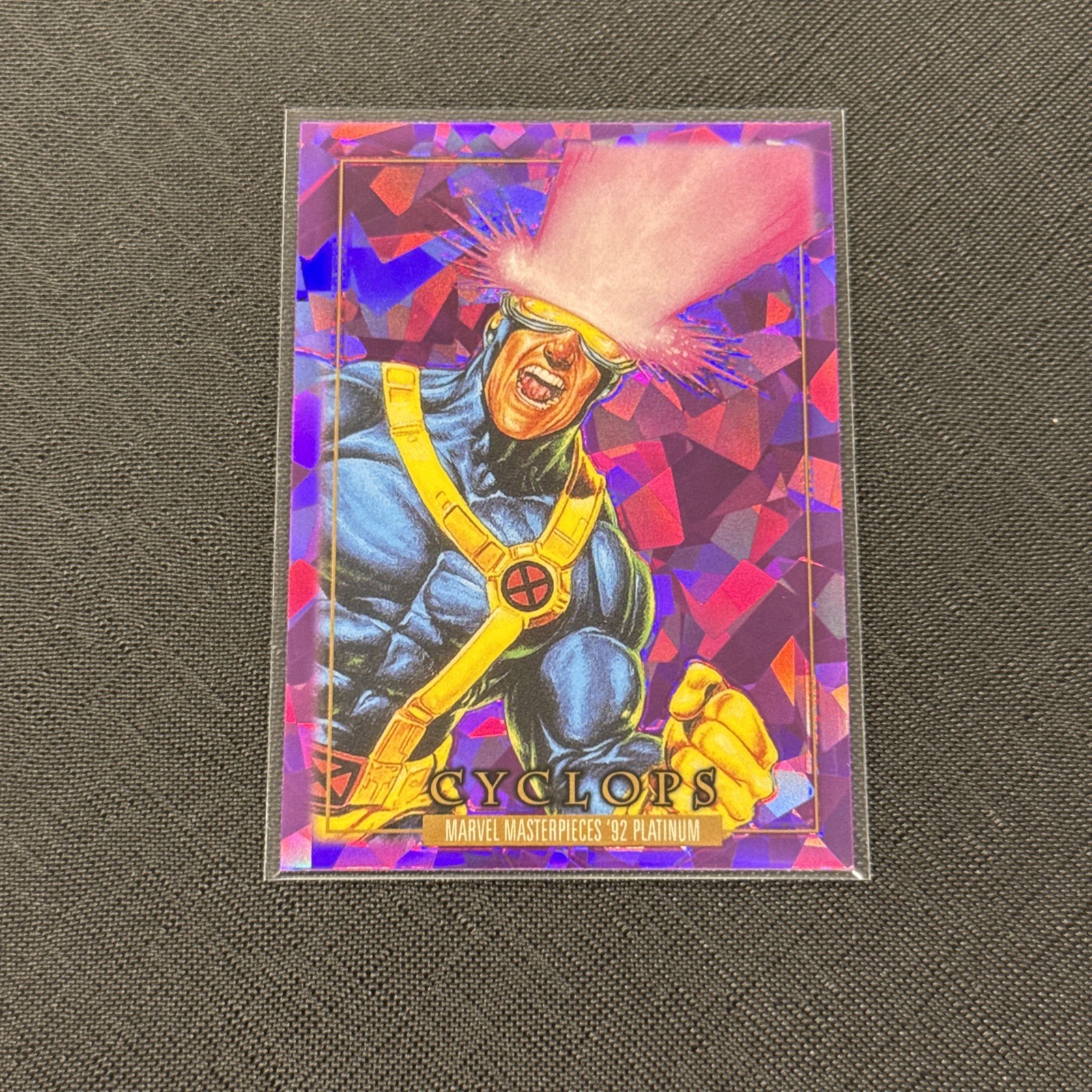 2024 Marvel Masterpieces ’92 Platinum PURPLE CRYSTALS #13 Cyclops. C14772