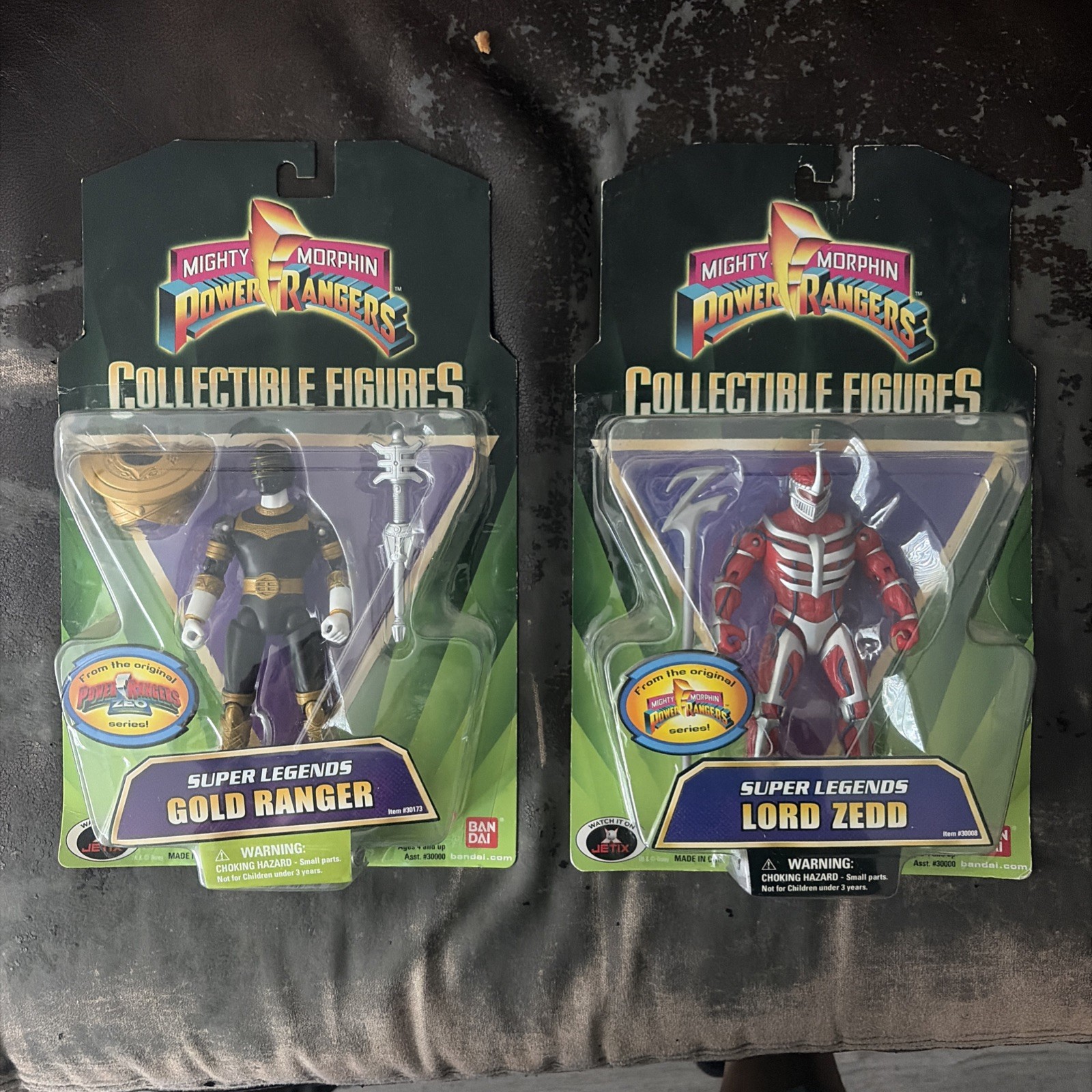 2x 2008 Power Rangers Super Legends Gold Ranger & Lord Zedd Figures New