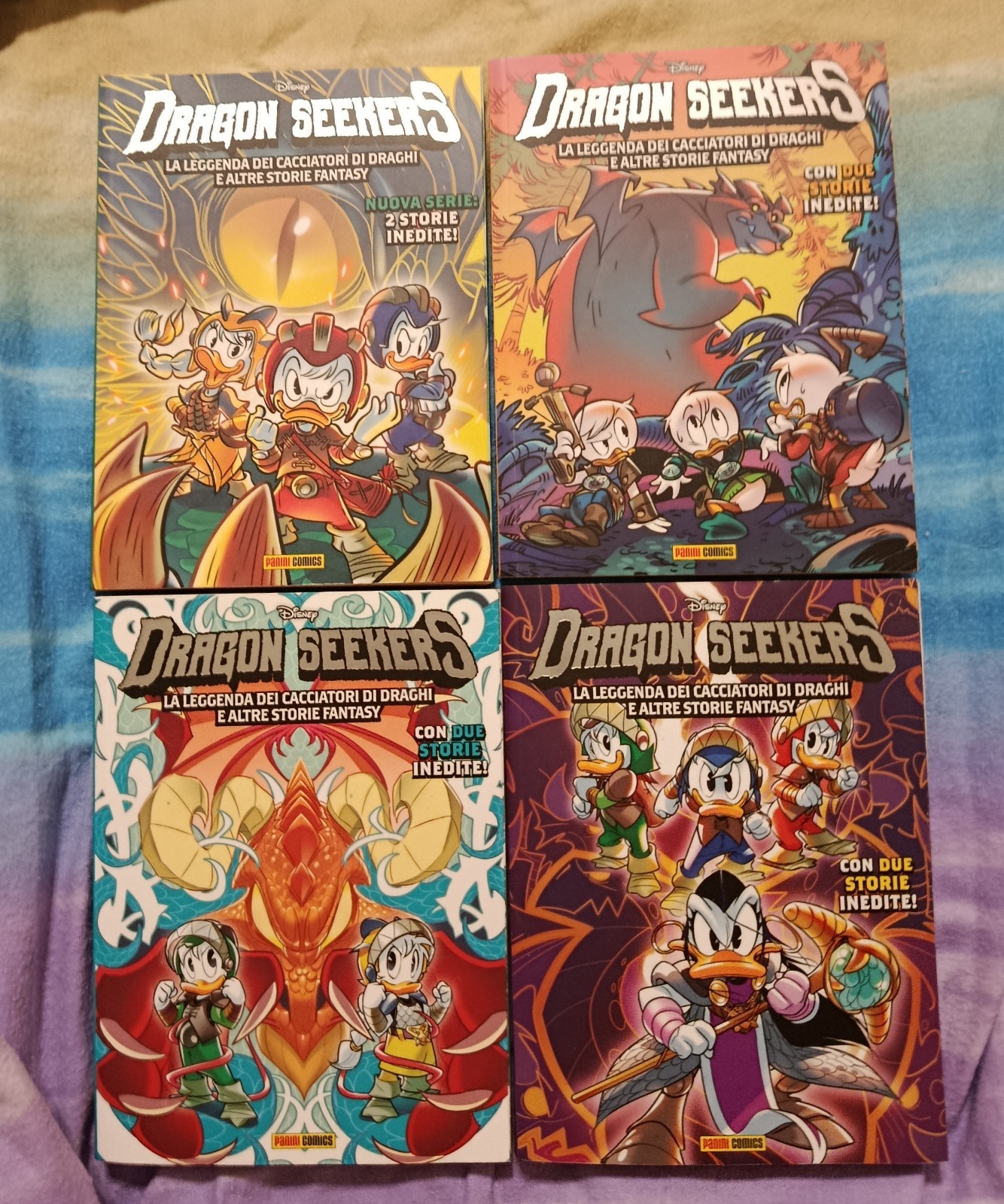 LOTTO DRAGON SEEKERS 1 2 3 4 SERIE COMPLETA FANTASY  PANINI DISNEY