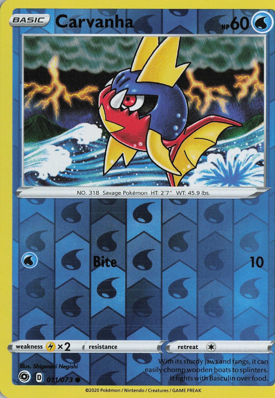 Carvanha Reverse Holo Common LP 11/73 Shigenori Negishi