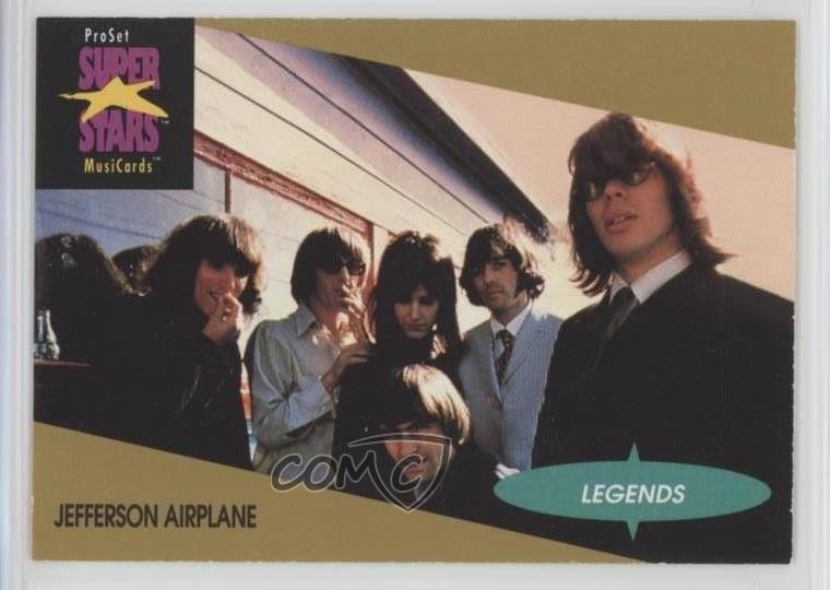1991-92 Pro Set Super Stars MusiCards Legends Jefferson Airplane #13 0y3