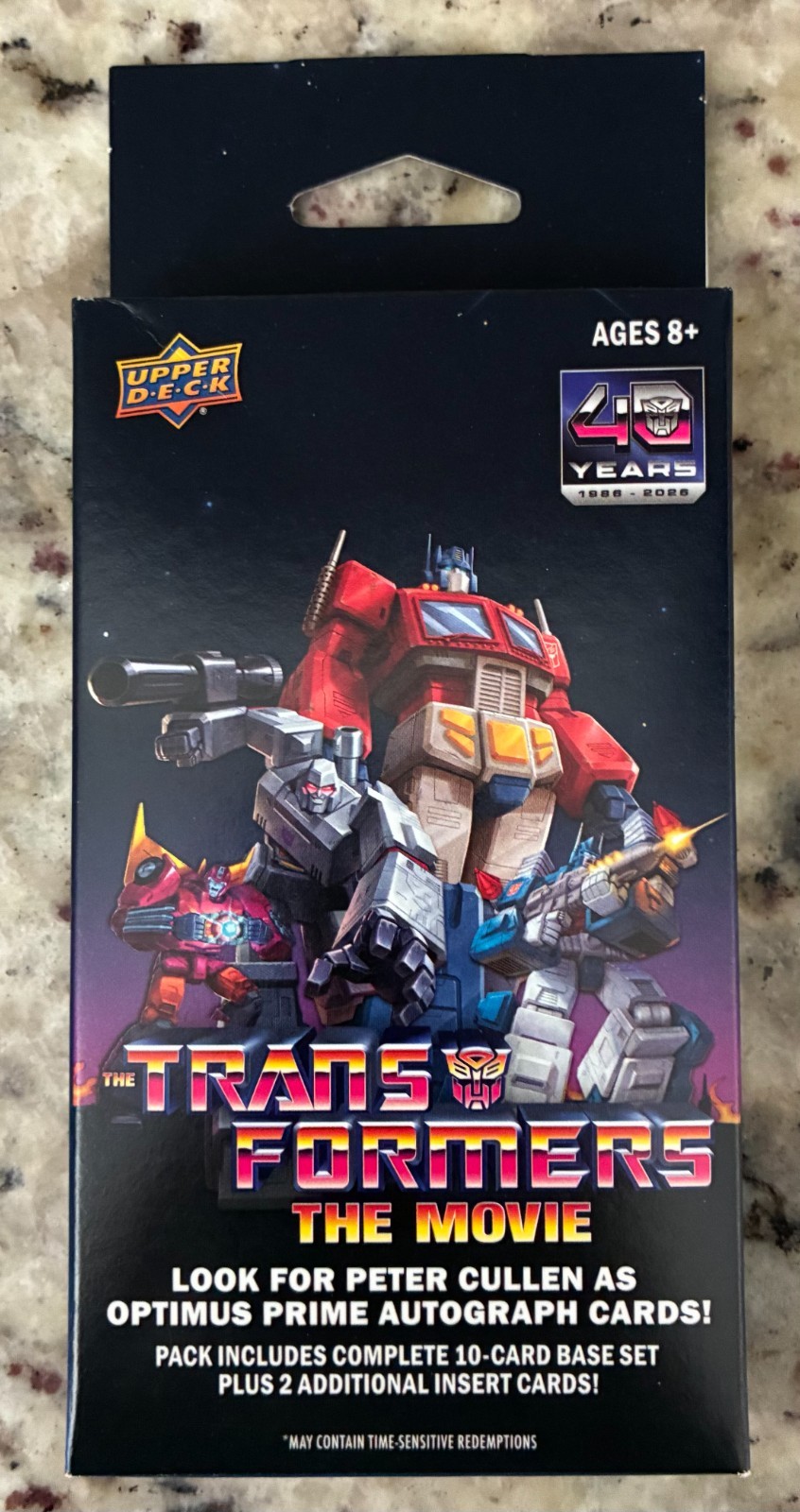 2026 UPPER DECK TRANSFORMERS THE MOVIE CARDS 40° EDIZIONE SPECIALE SCATOLA APPENDIABITI