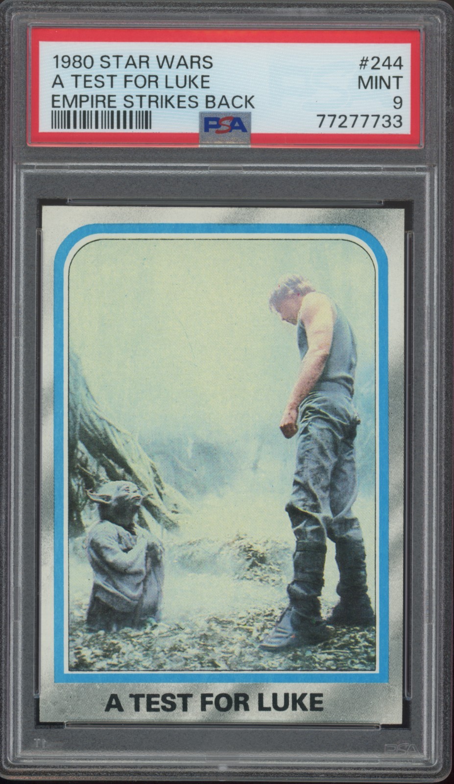 1980 Topps - Star Wars: Empire Strikes Back - A Test For Luke #244 PSA 9 MINT
