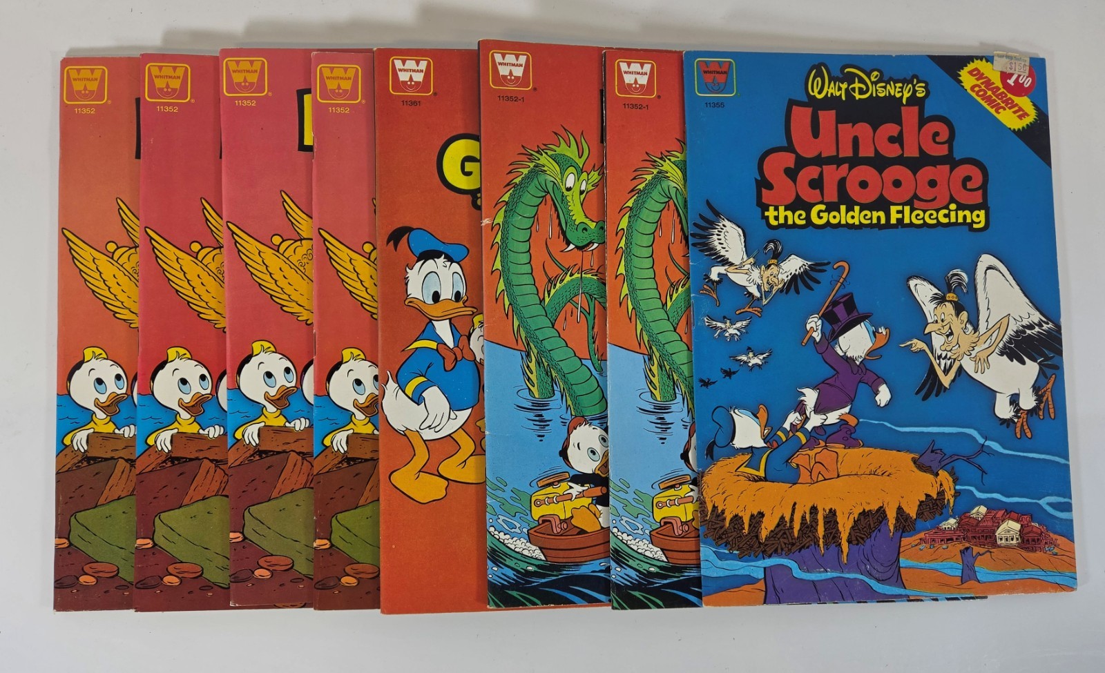 Lotto di 8 fumetti Disney Dynabrite / Whitman ~ Paperino ~ Zio Paperone ~ +++