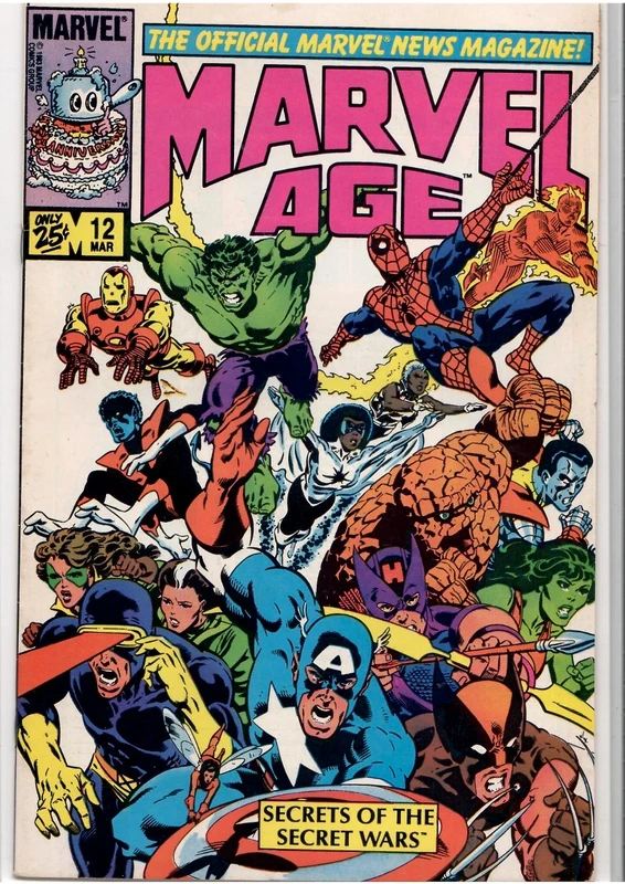 Marvel Age #12 (1984) Secret Wars preview Spider-Man Black costume Fine
