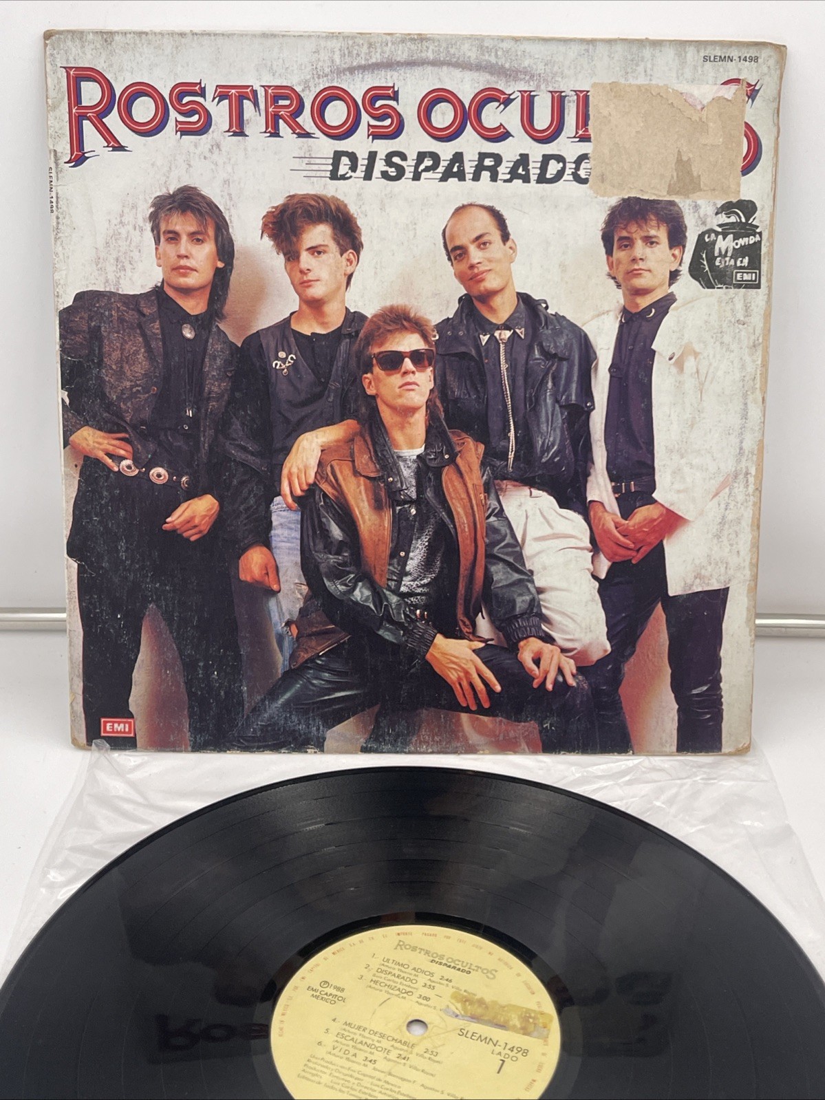ROSTROS OCULTOS Disparado Vinyl LP: Mexico 1988, Disc Near Mint, Super Rare