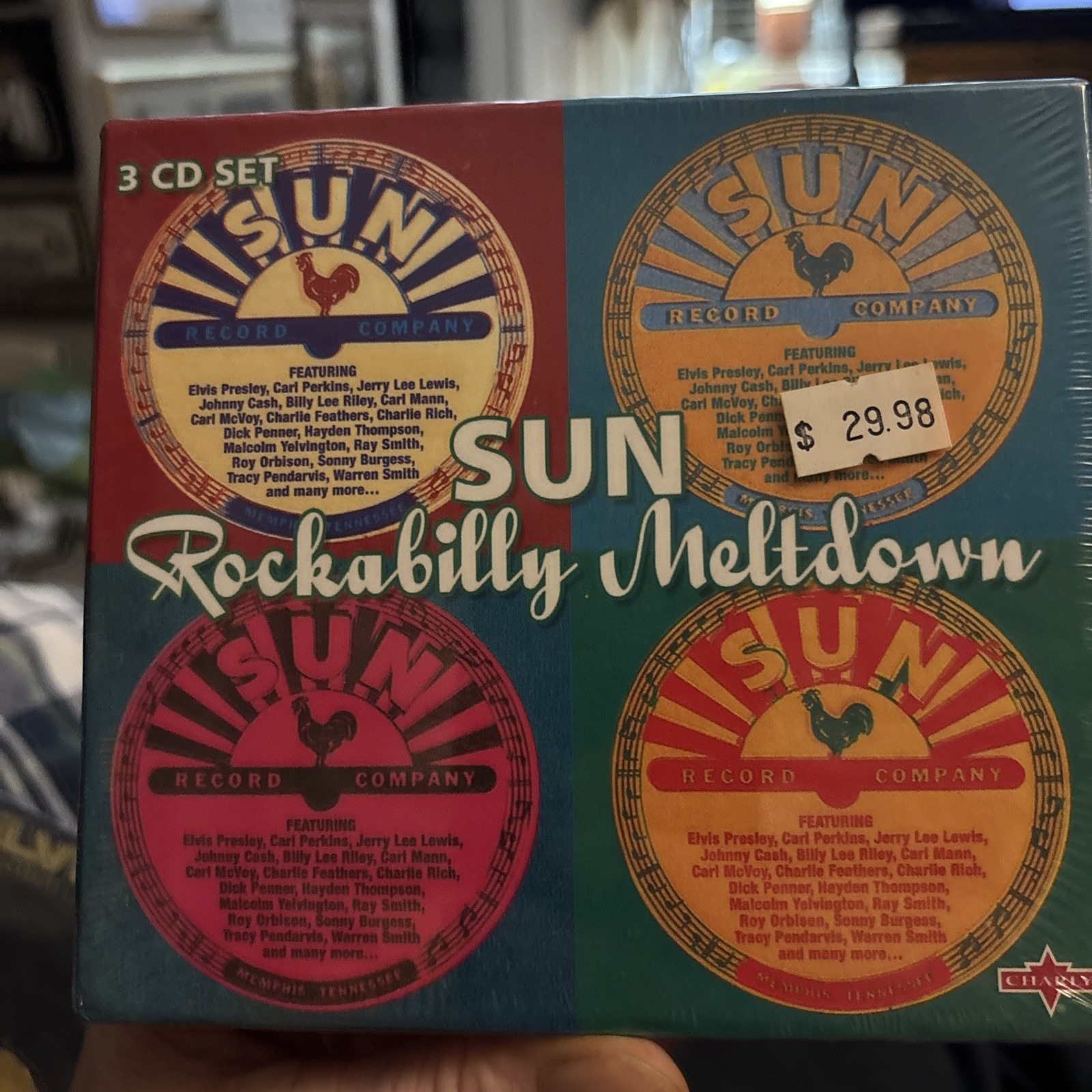Sun Rockabilly Meltdown 3 CD Box Set, 107 Rockabilly Tracks, New Sealed