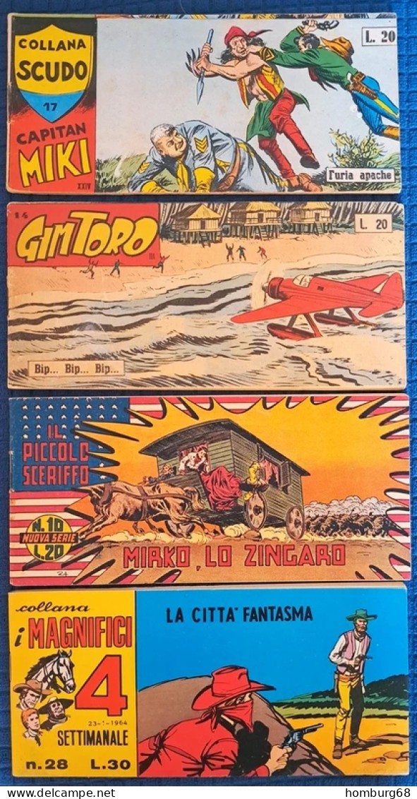 M192= N° 4 Strisce Fumetti Originali Anni '50/'60 in Offerta !
