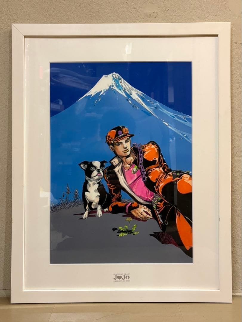 JOJO'S BIZARRE ADVENTURE COPY ART PRINT JOUTAROU & IGGY MANGA FUMETTO CEL Ufficiale