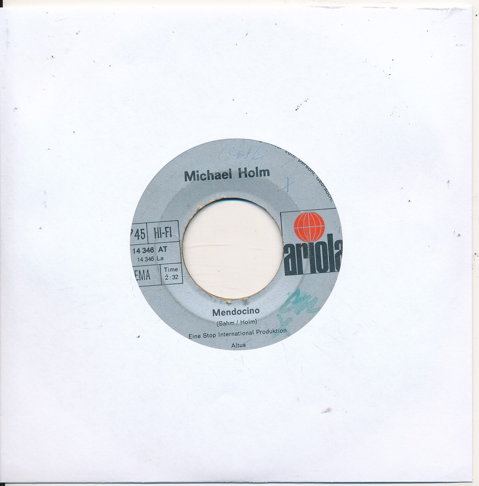 Mendocino - Michael Holm - LC Single 7" Vinyl 266/17