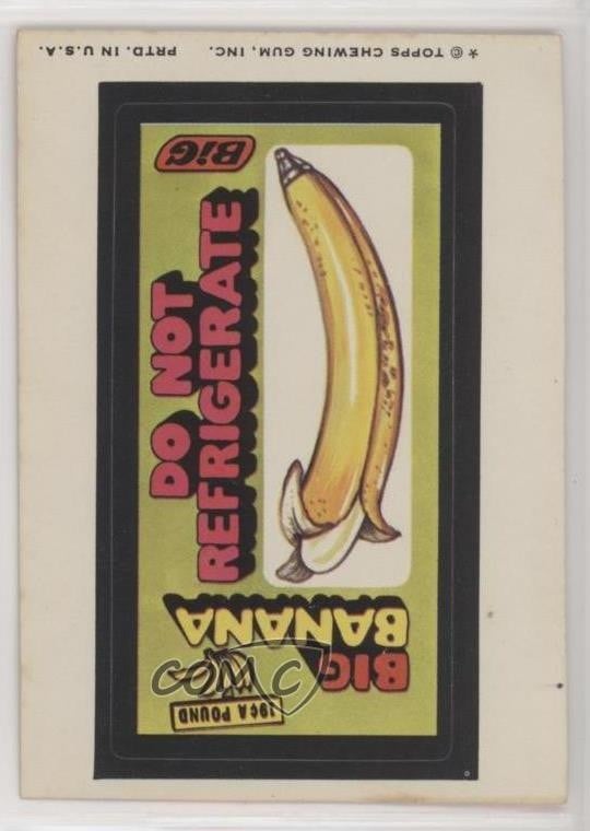 Topps Wacky Packages 1974 serie 7 Big Banana e6p