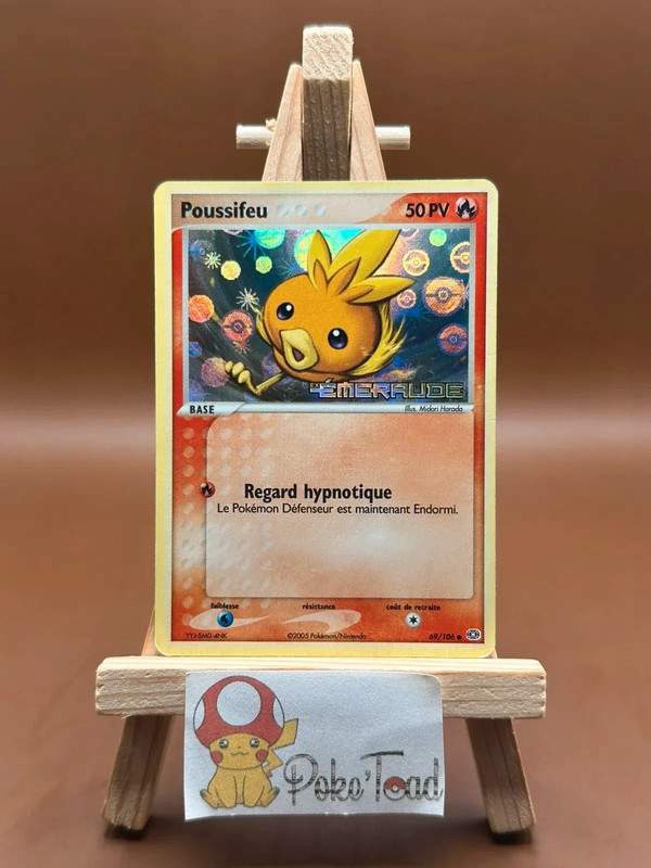Carte pokémon poussifeu - 69/106 Ex Émeraude STAMP