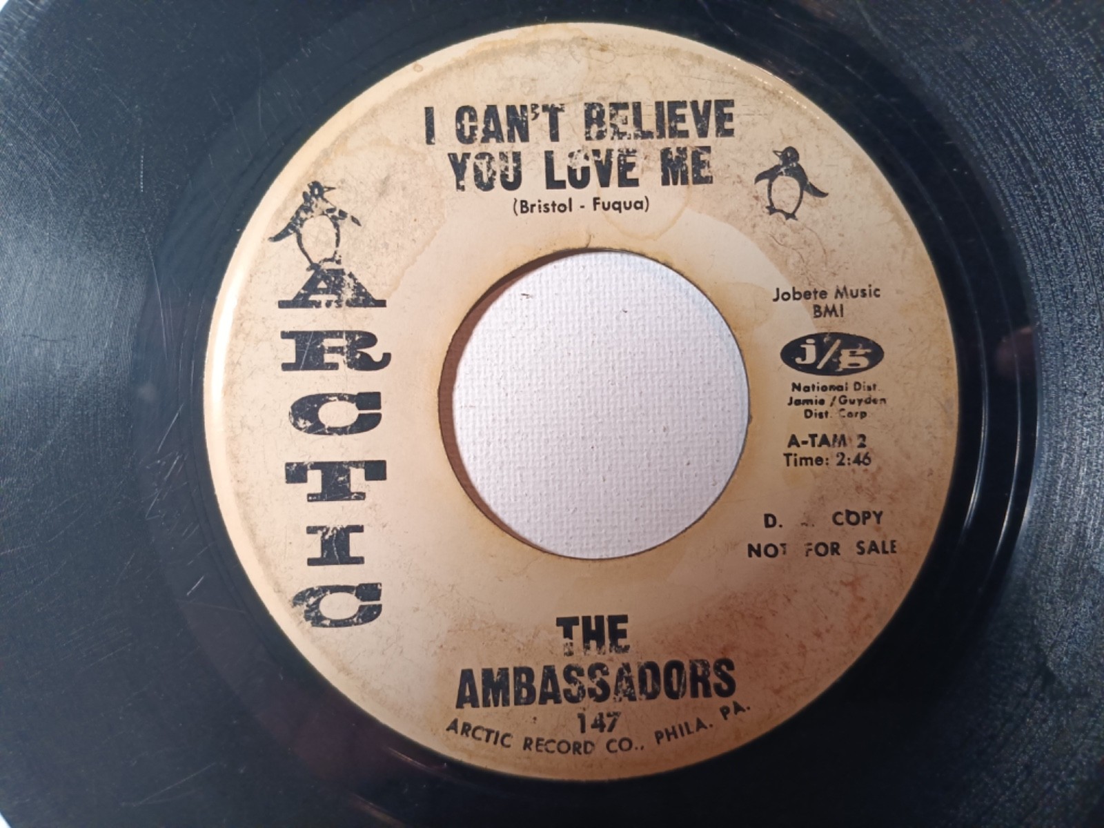 Northern Soul Promo 45  Ambassadors "I Really Love /I Can't Believe" Arctic HEAR