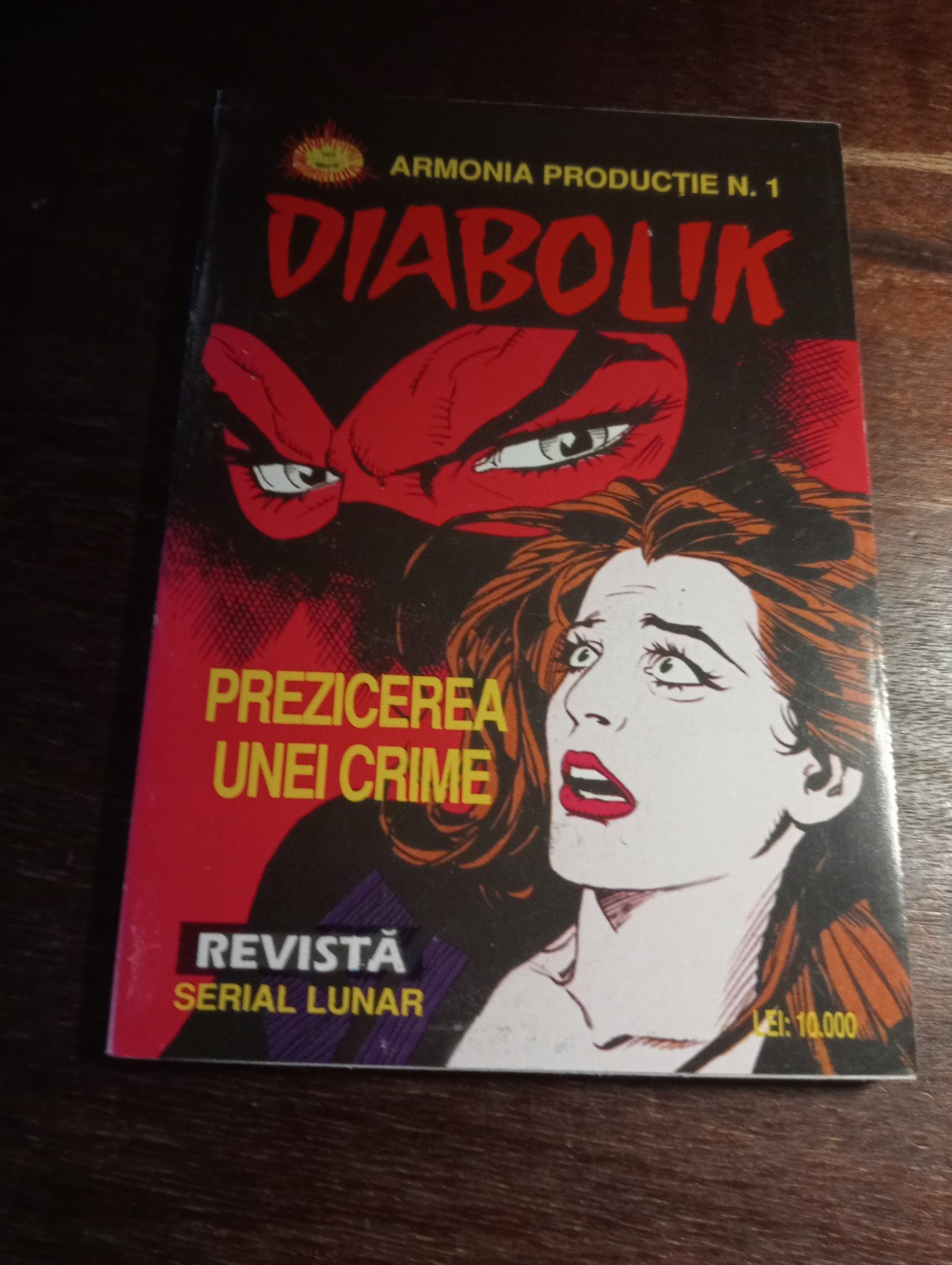 DIABOLIK n 1 EDIZIONE RUMENA PREZICEREA UNEI CRIME ARMONIA PRODUCTE OTTIMO