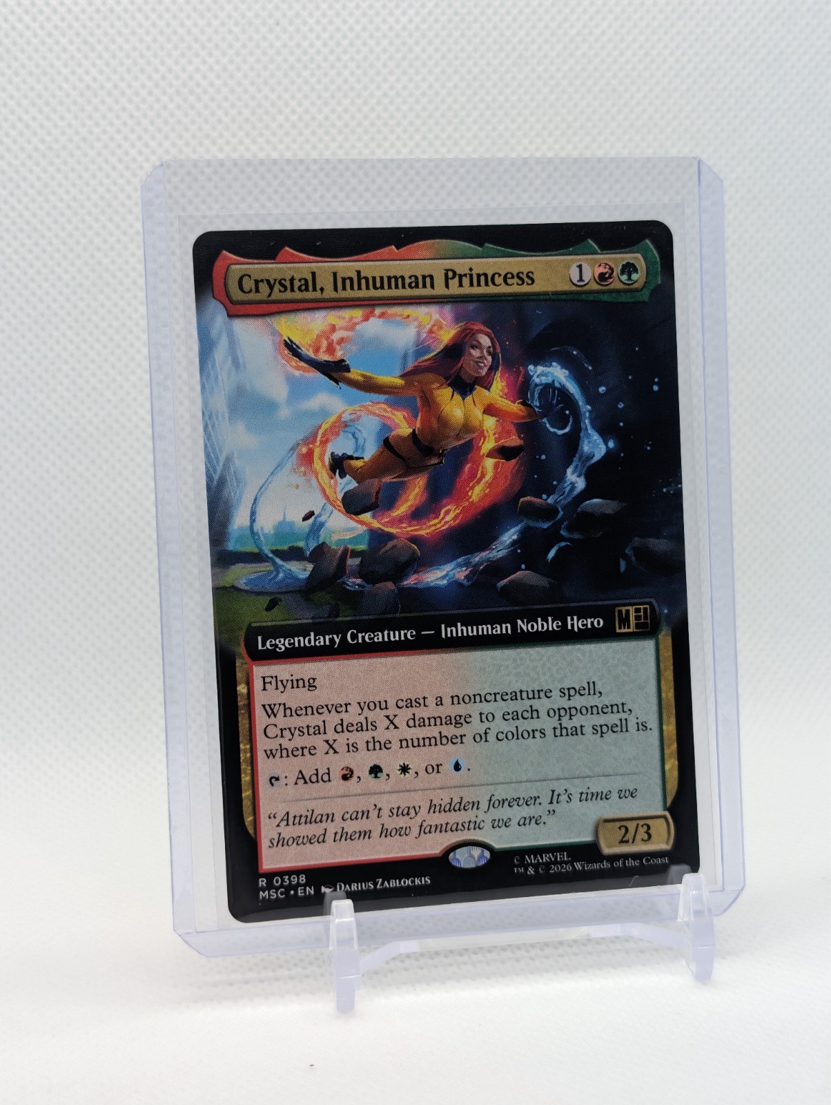 MTG - Crystal, Inhuman Princess - Extended Art Rare #398 - Commander: MSH NM