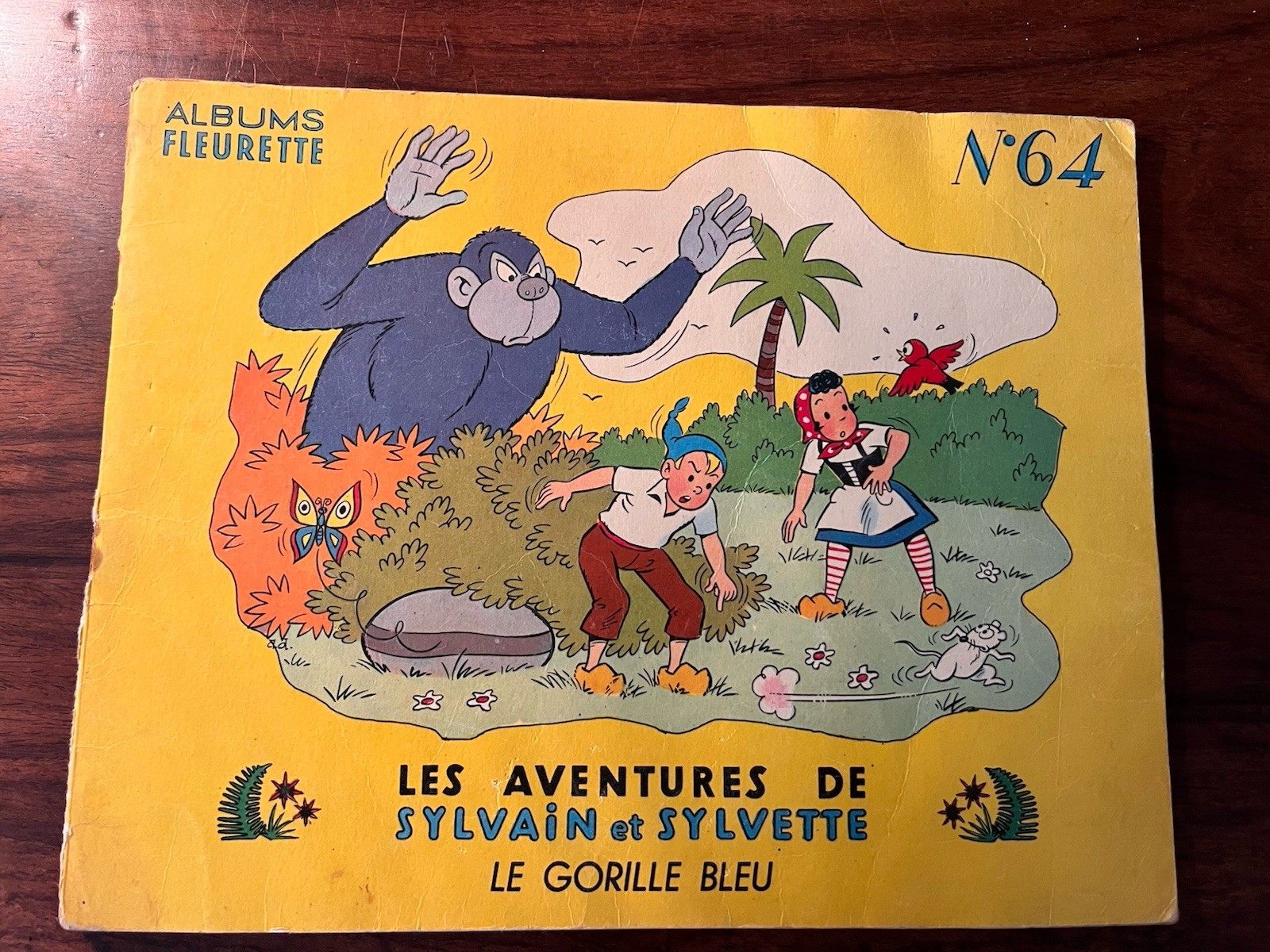 ALBUMS FLEURETTE/SYLVAIN ET SYLVETTE N°64/LE GORILLE BLEU 1963 EO
