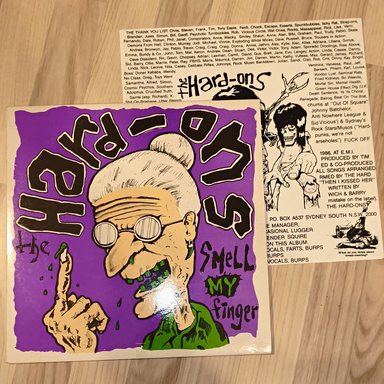 The Hard-Ons – Smell My Finger LP Vinyl 1986 Punk Papphülse 80er