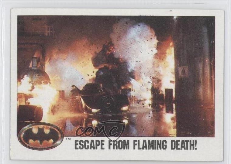 Topps Batman Fuga dalla morte fiammeggiante 1989! #100 5v2