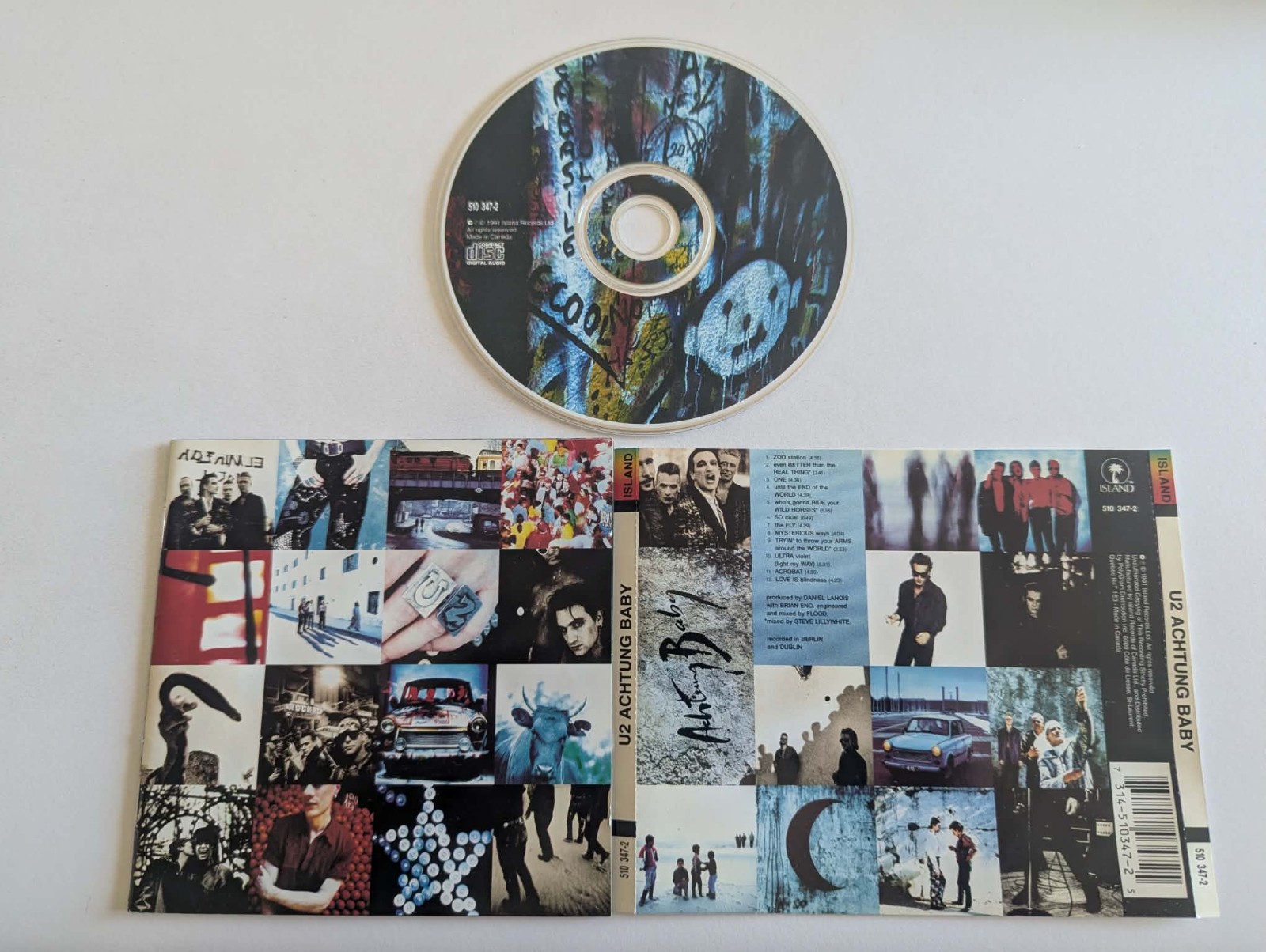 U2 - Achtung Baby  (Island Records)  Used CD - No Box