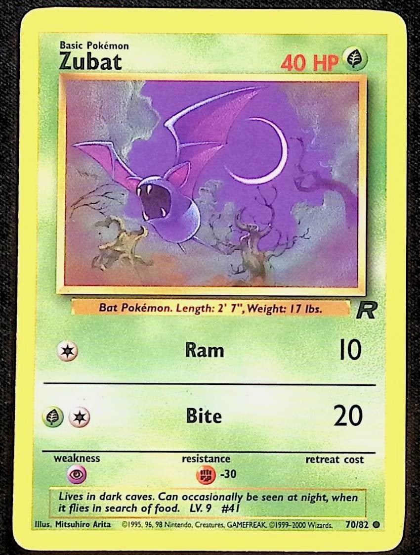 Zubat Pokemon Squadra Razzo Erba Base Comune
