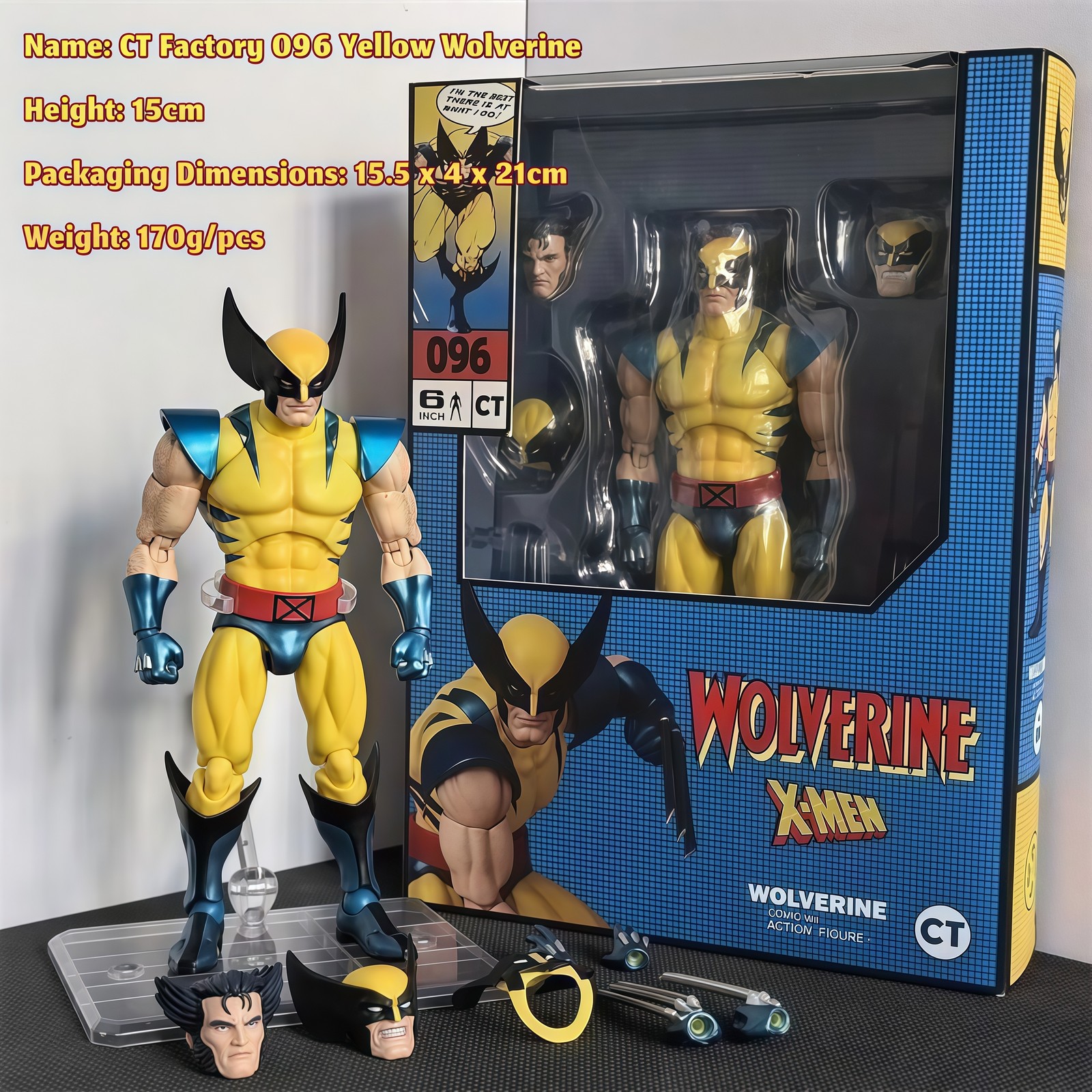 In Stock MAFEX n.096 Wolverine fumetto ver. X-MEN 6in Action Figure CT Toys In Scatola