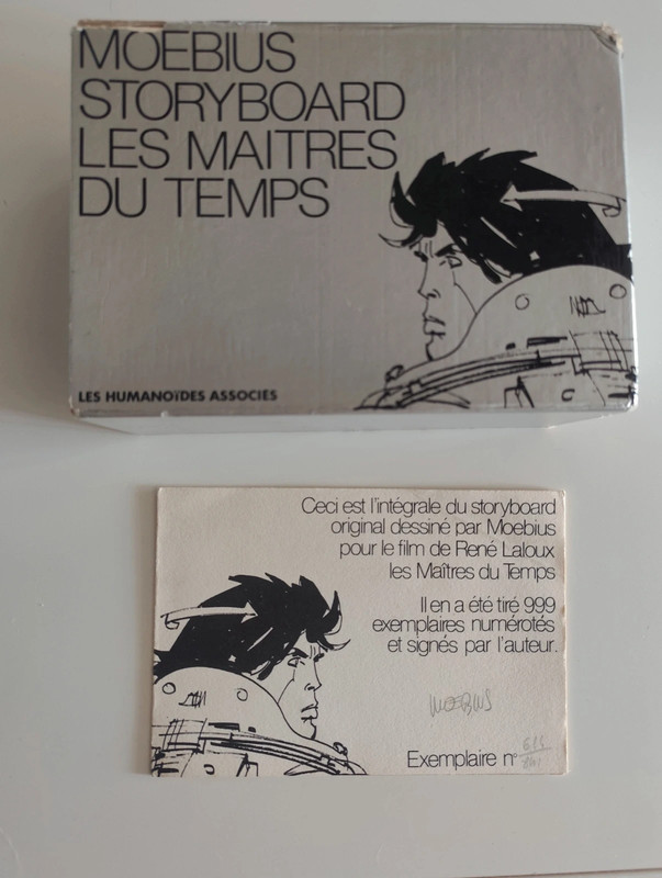 [SIGNÉ & Numéroté 999 ex.] Coffret Moebius - Storyboard Les Maîtres du Temps (1982)