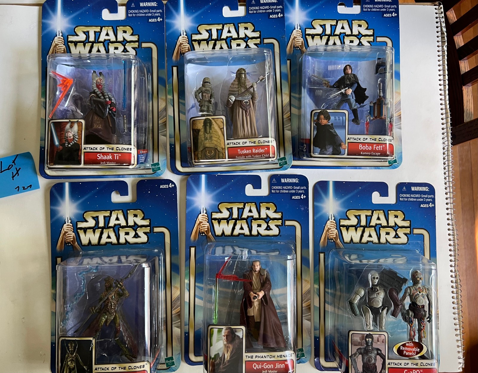 Star Wars Kenner SAGA 2002 AOTC Anakin lotto di 6 action figure MOC lotto H FB 727