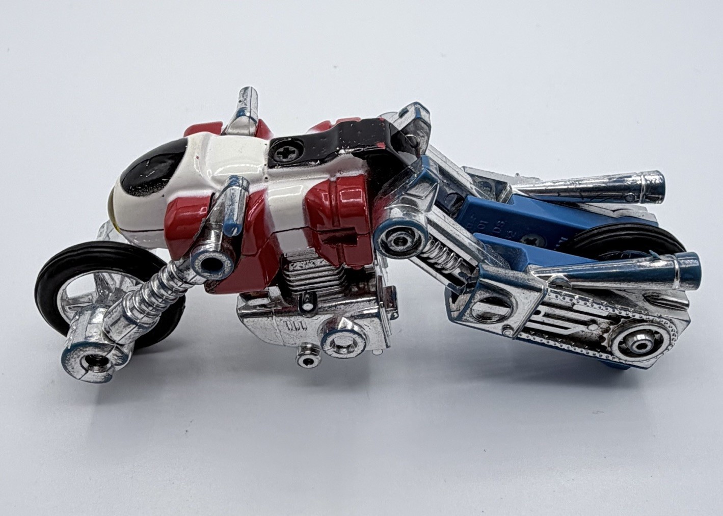 Vintage 1980s GoBots 3" Cy-Kill Red Blue Bike Figure Tonka Bandai MR-01