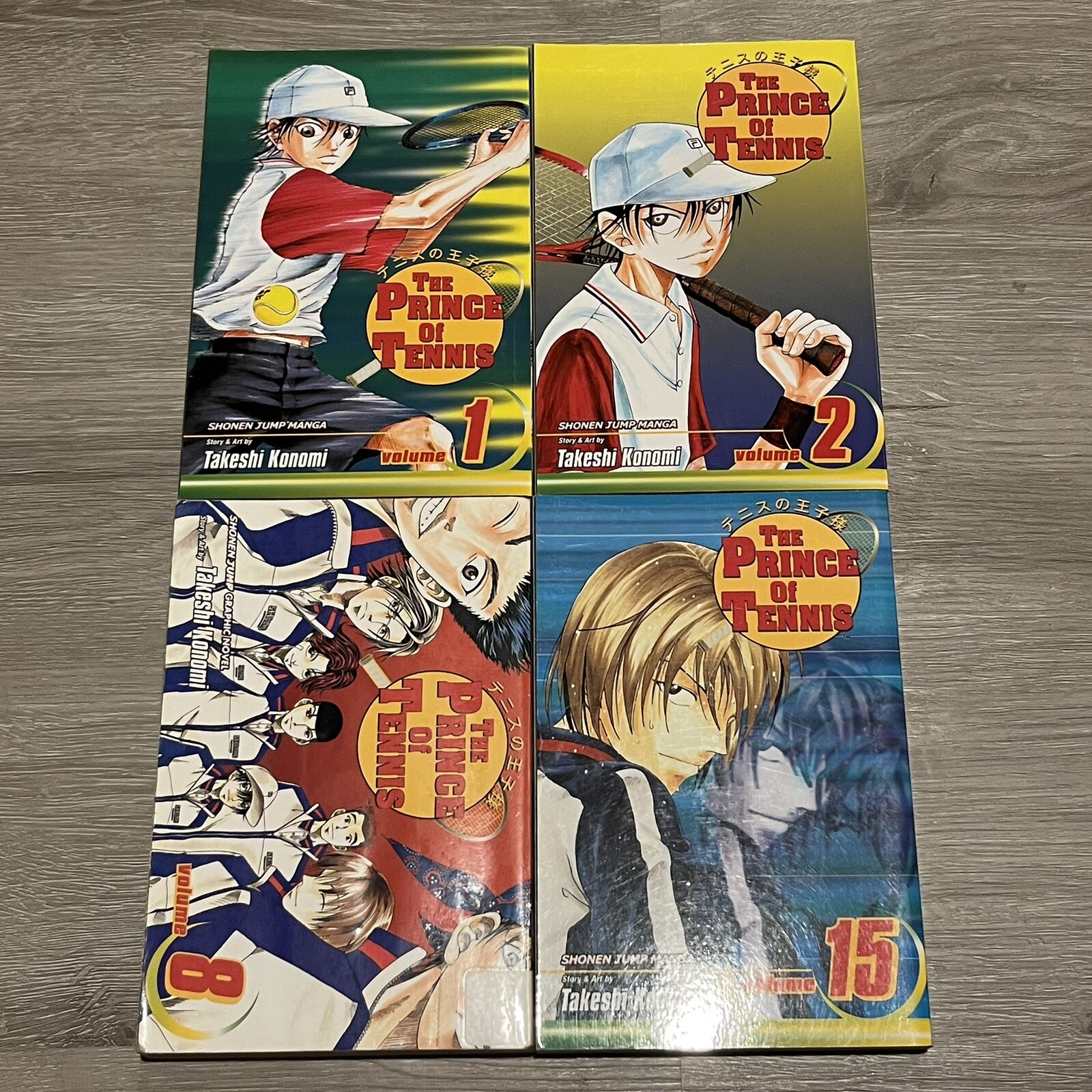 SHONEN JUMP IL PRINCIPE DEL TENNIS VOL 1 -2, 8, 15 TAKESHI KONOMI JAPAN MANGA