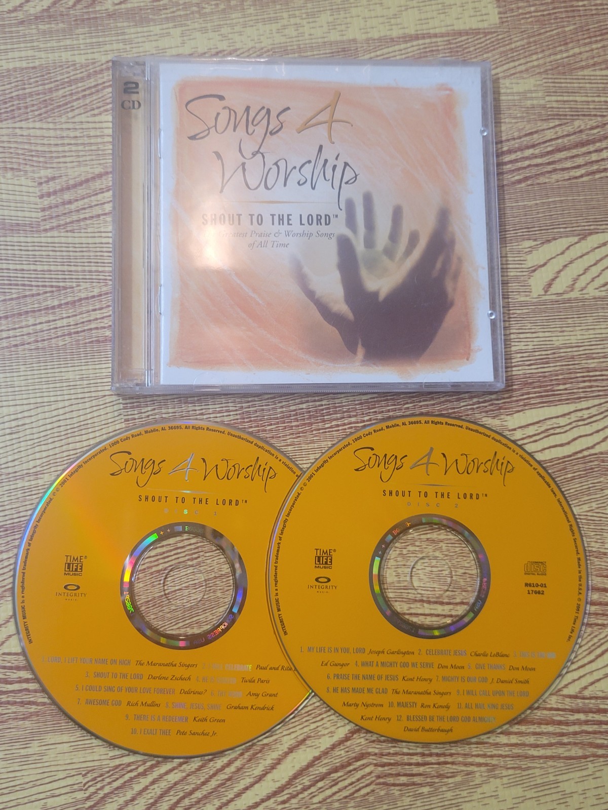 Songs 4 Worship Shout To The Lord 2000 Time Life double CD Various Artists