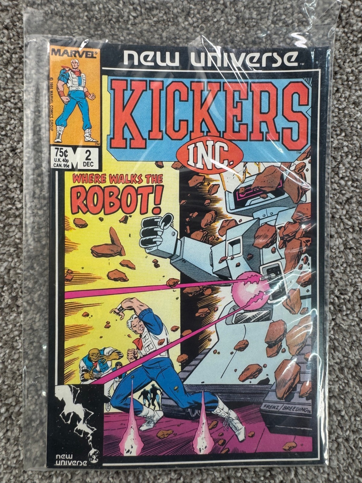 Kickers Inc. #2 1986 Marvel New Universe Direct Where Walks the Robot Comic Book
