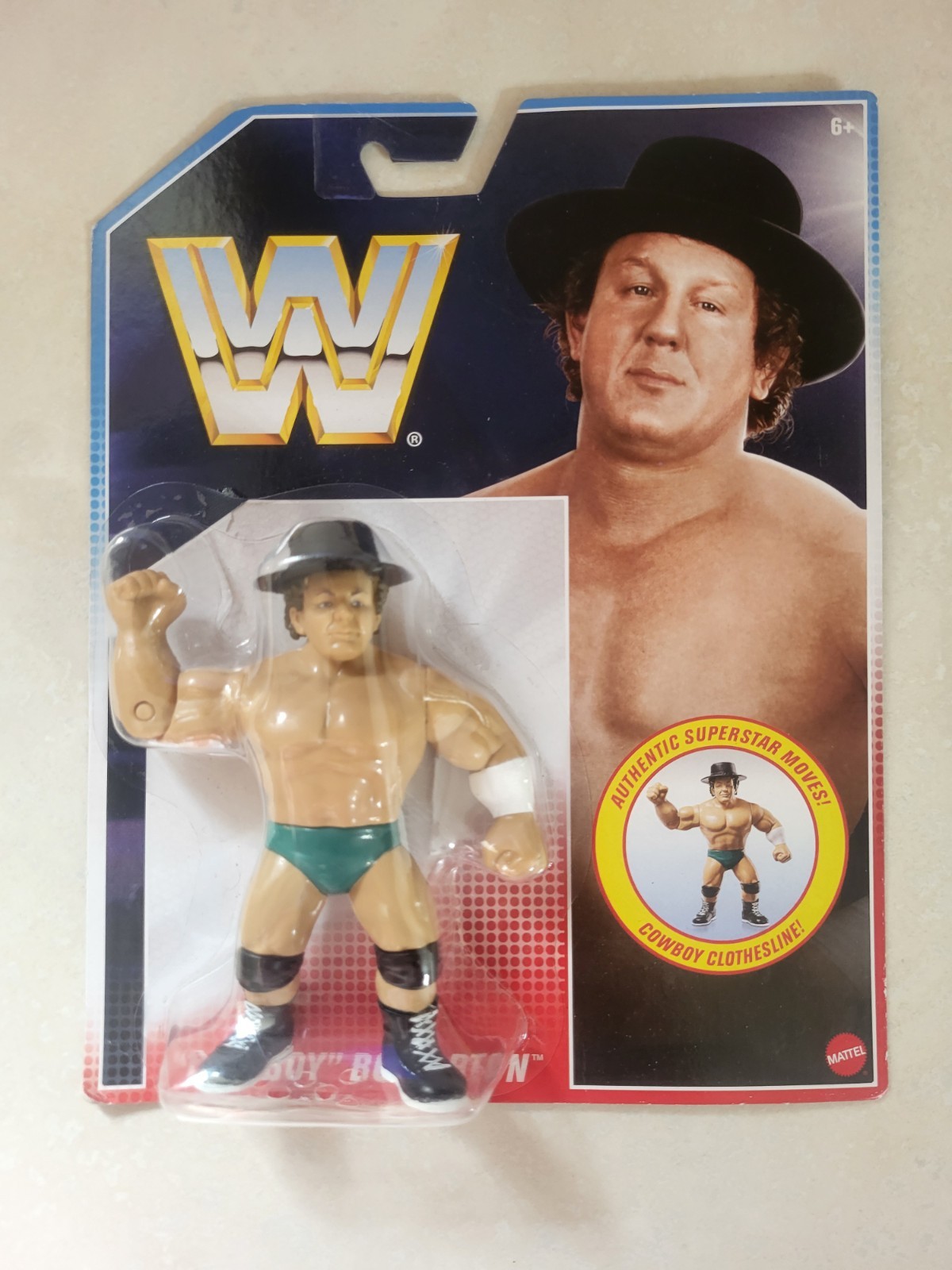 WWE Retro Cowboy Bob Orton Mattel Wrestling Modellino WWF 