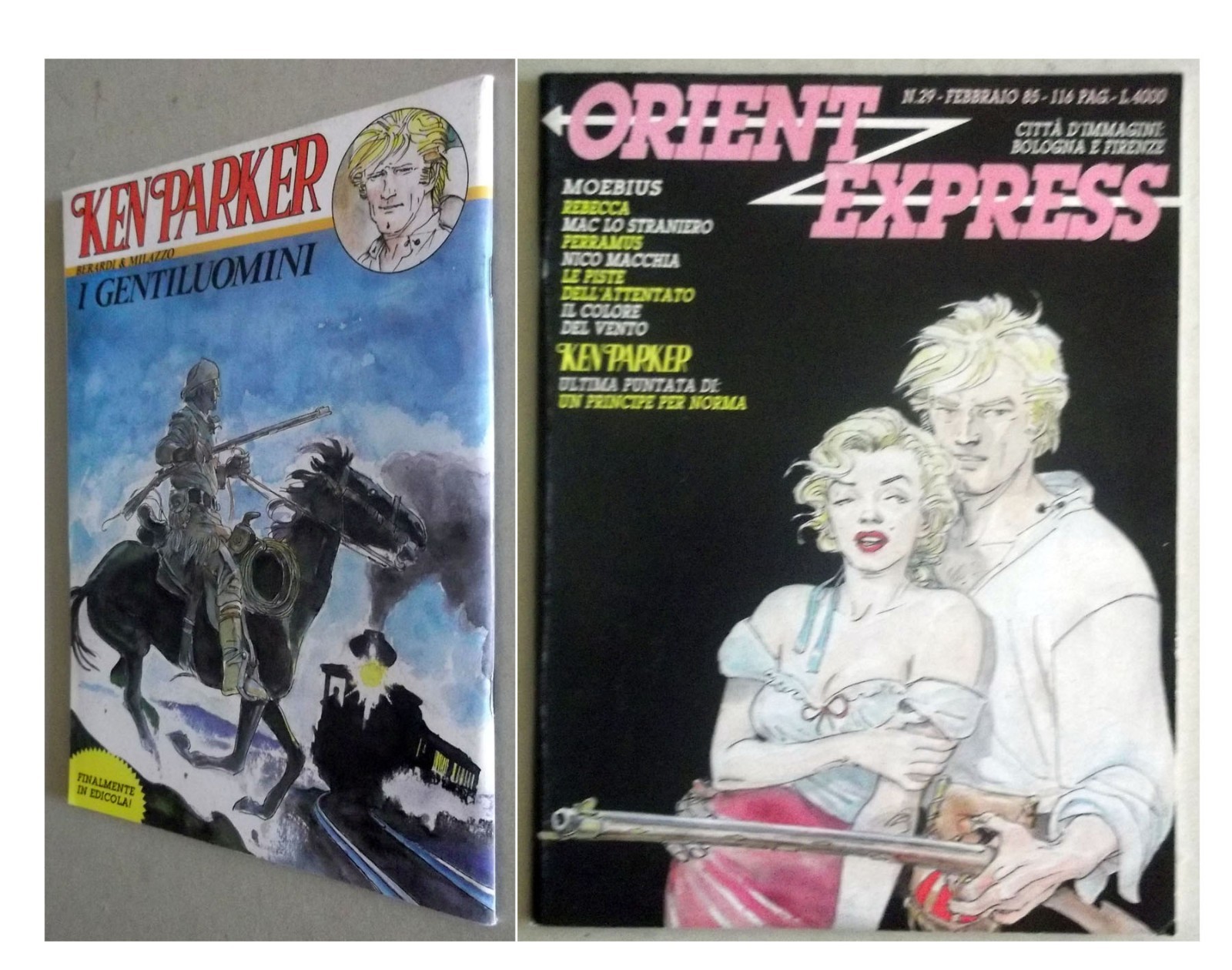 Orient Express 29 1985 Ivo Milazzo Marilyn Monroe Ken Parker Moebius Breccia