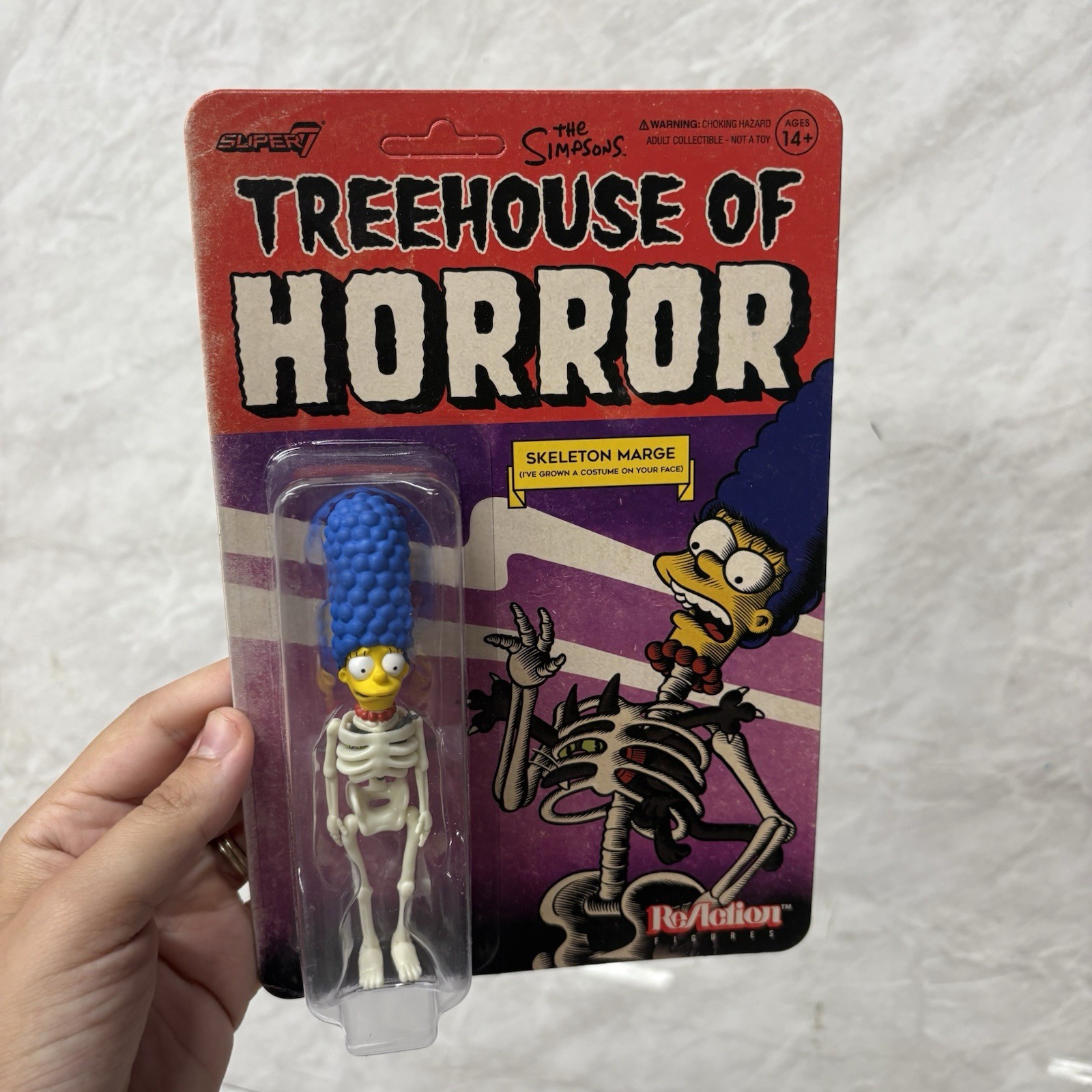 Super7 La casa sull'albero dei Simpson dell'orrore scheletro margine personaggio reazione