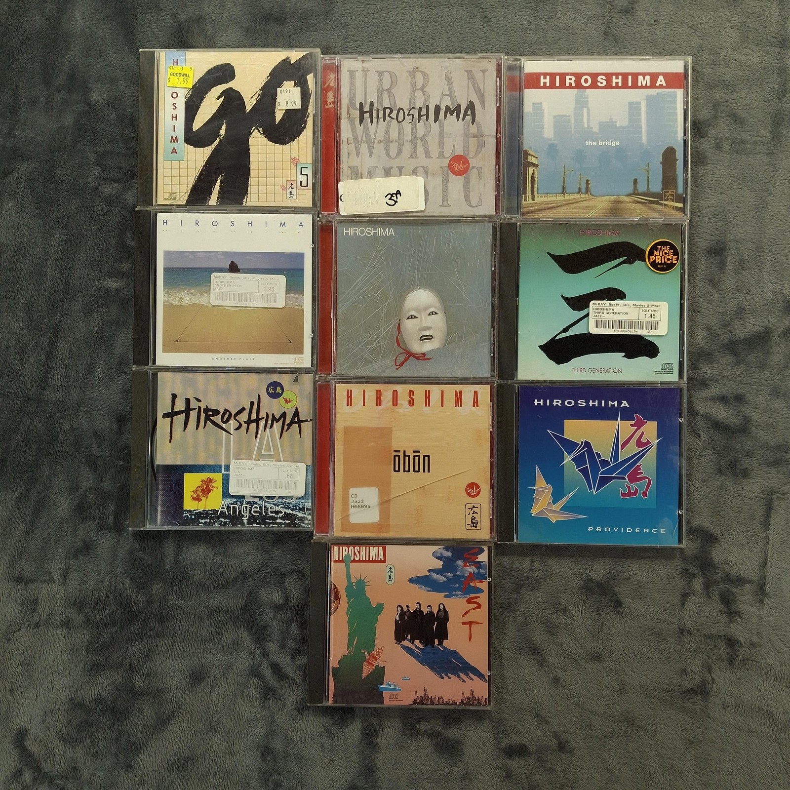 Hiroshima CD Lot 10 Albums Go East LA Providence Urban World Jazz Funk Fusion