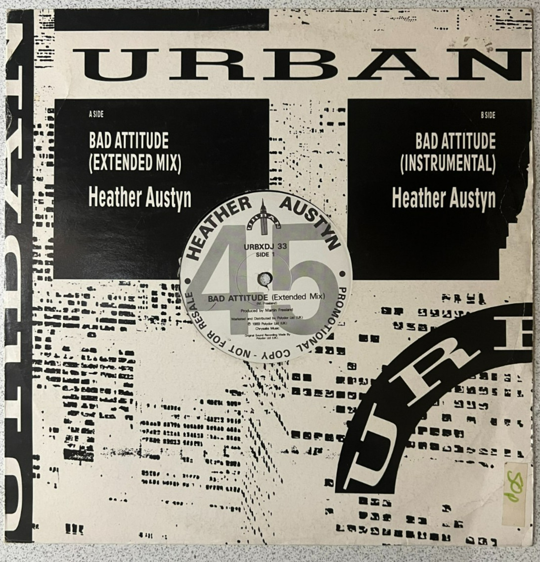 Heather Austyn Bad Attitude URBXDJ 33 Urban 1989 UK Promo 12” Vinyl